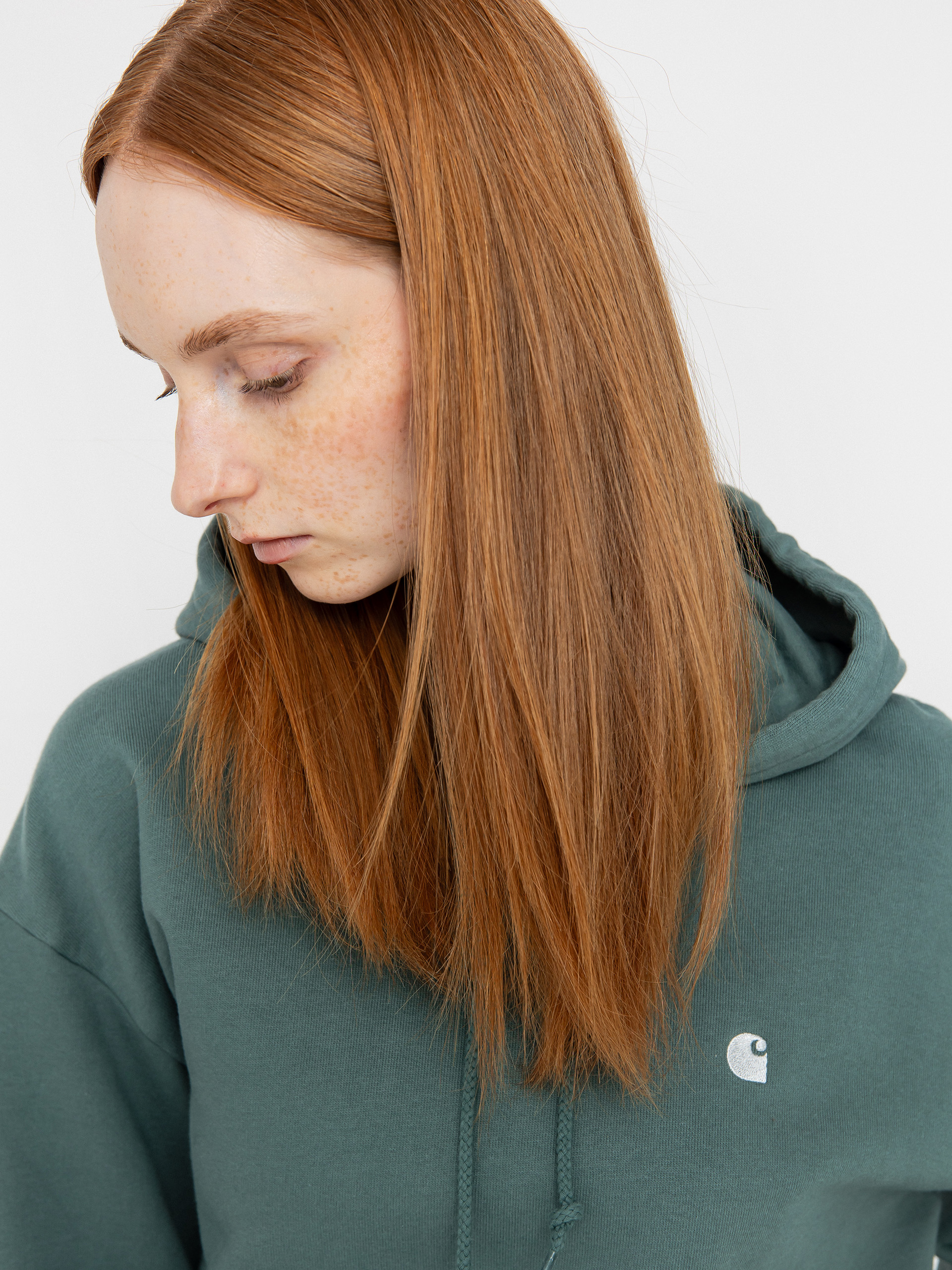 Mikina s kapucí Carhartt WIP Casey HD Wmn (silver pine/silver)