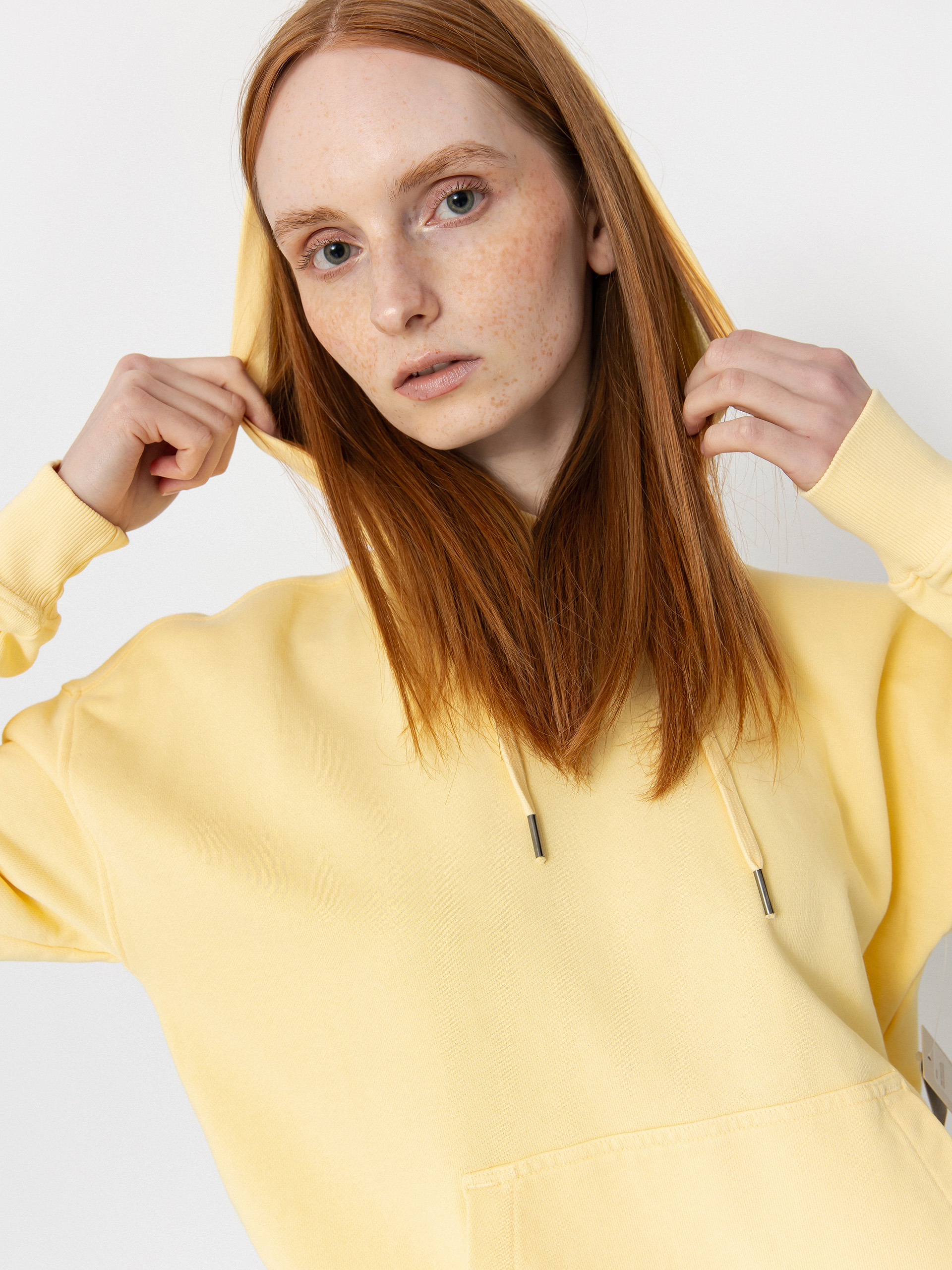 Mikina s kapucí Brixton Cross Loop Ft HD Wmn (panna cotta)