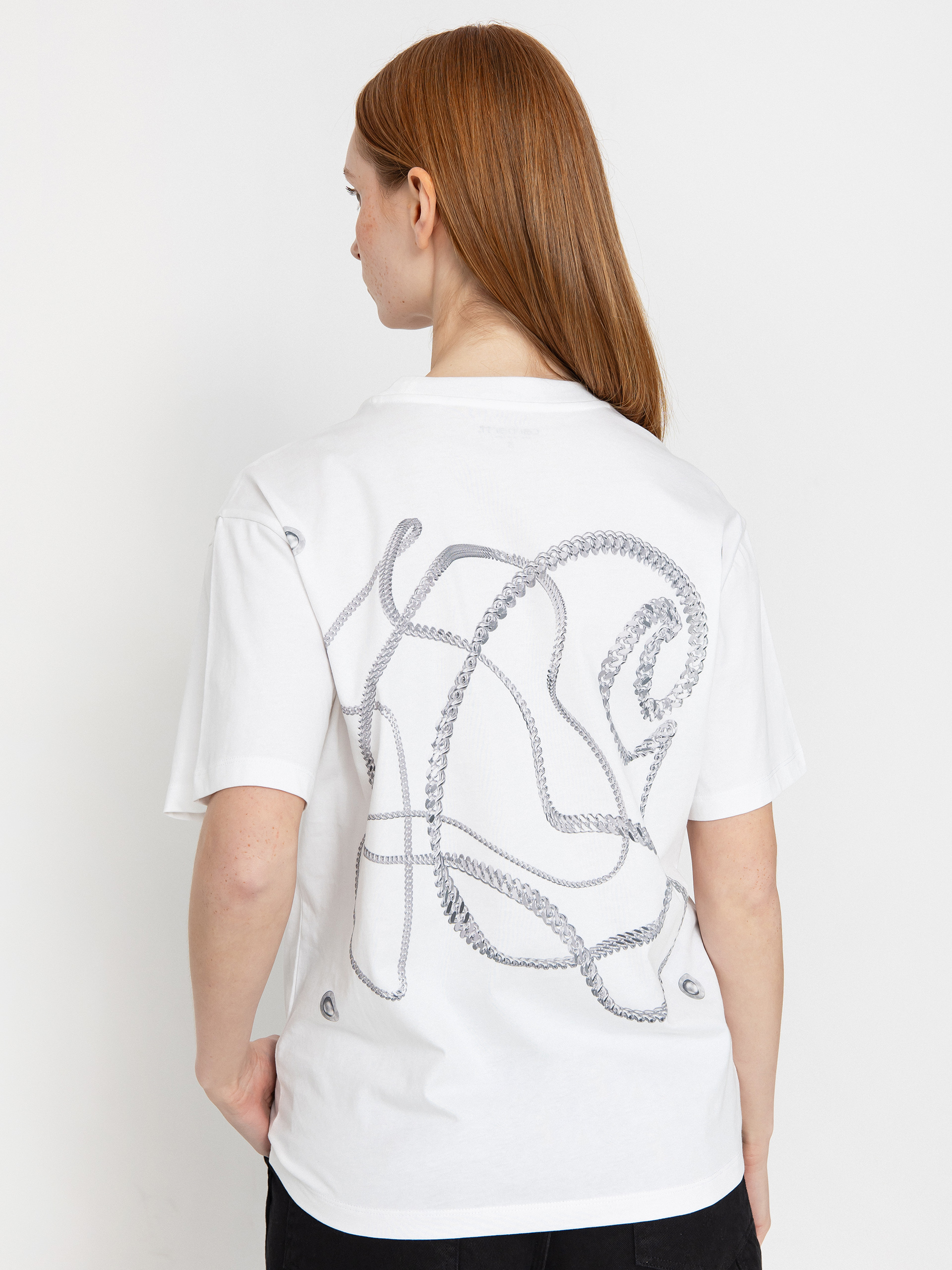 Tričko Carhartt WIP Chain Link Wmn (white/silver)