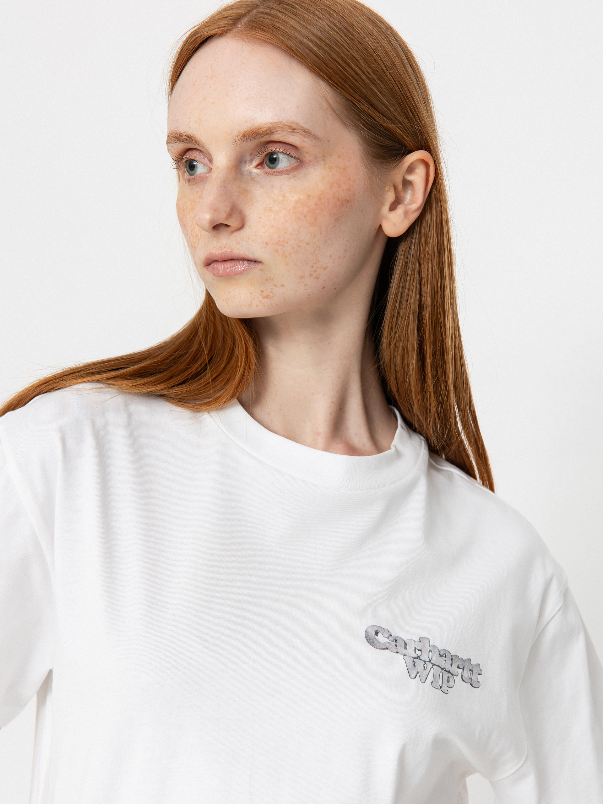 Tričko Carhartt WIP Chain Link Wmn (white/silver)