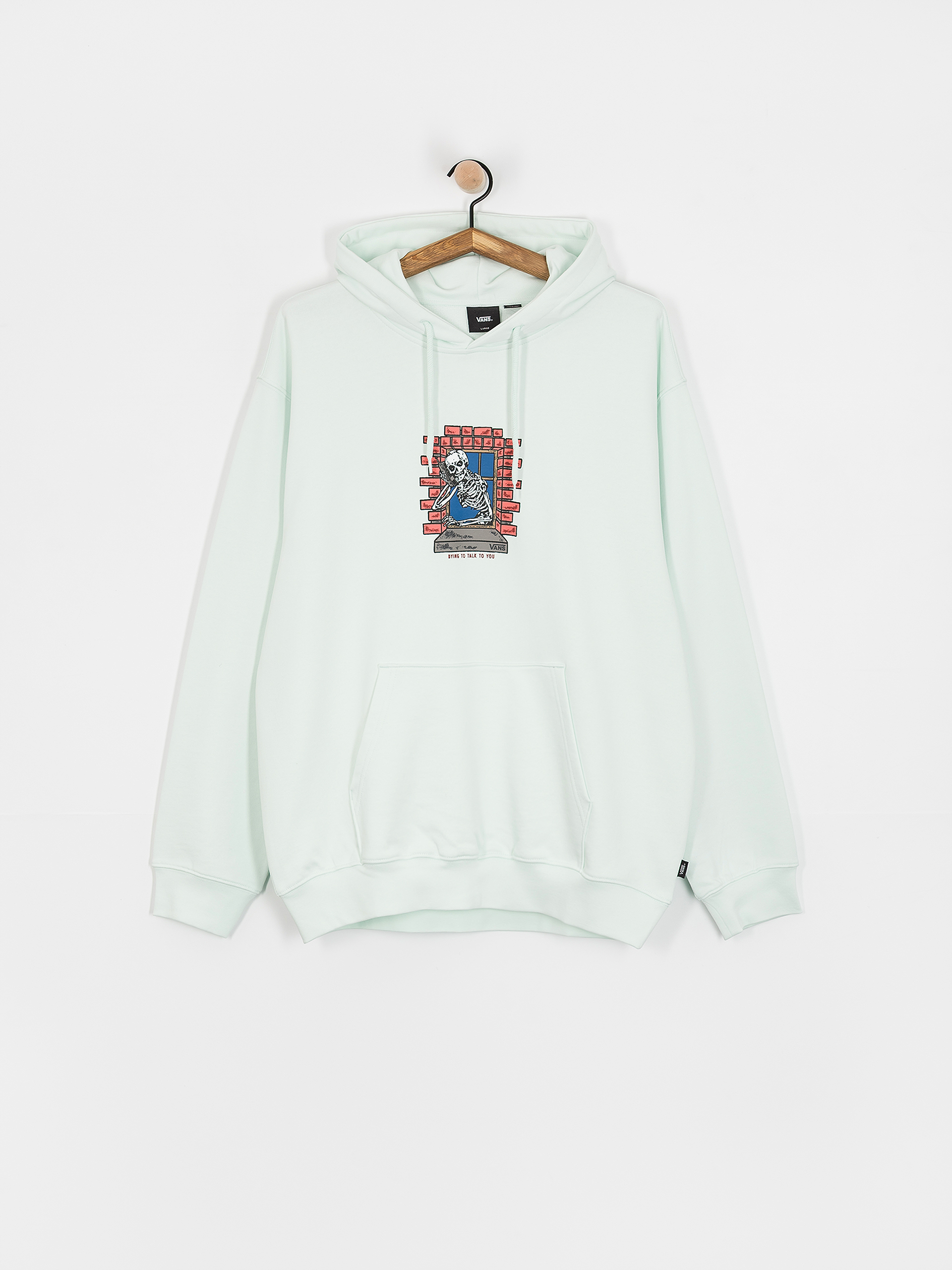 Mikina s kapucí Vans Skull Window HD (hint of mint)