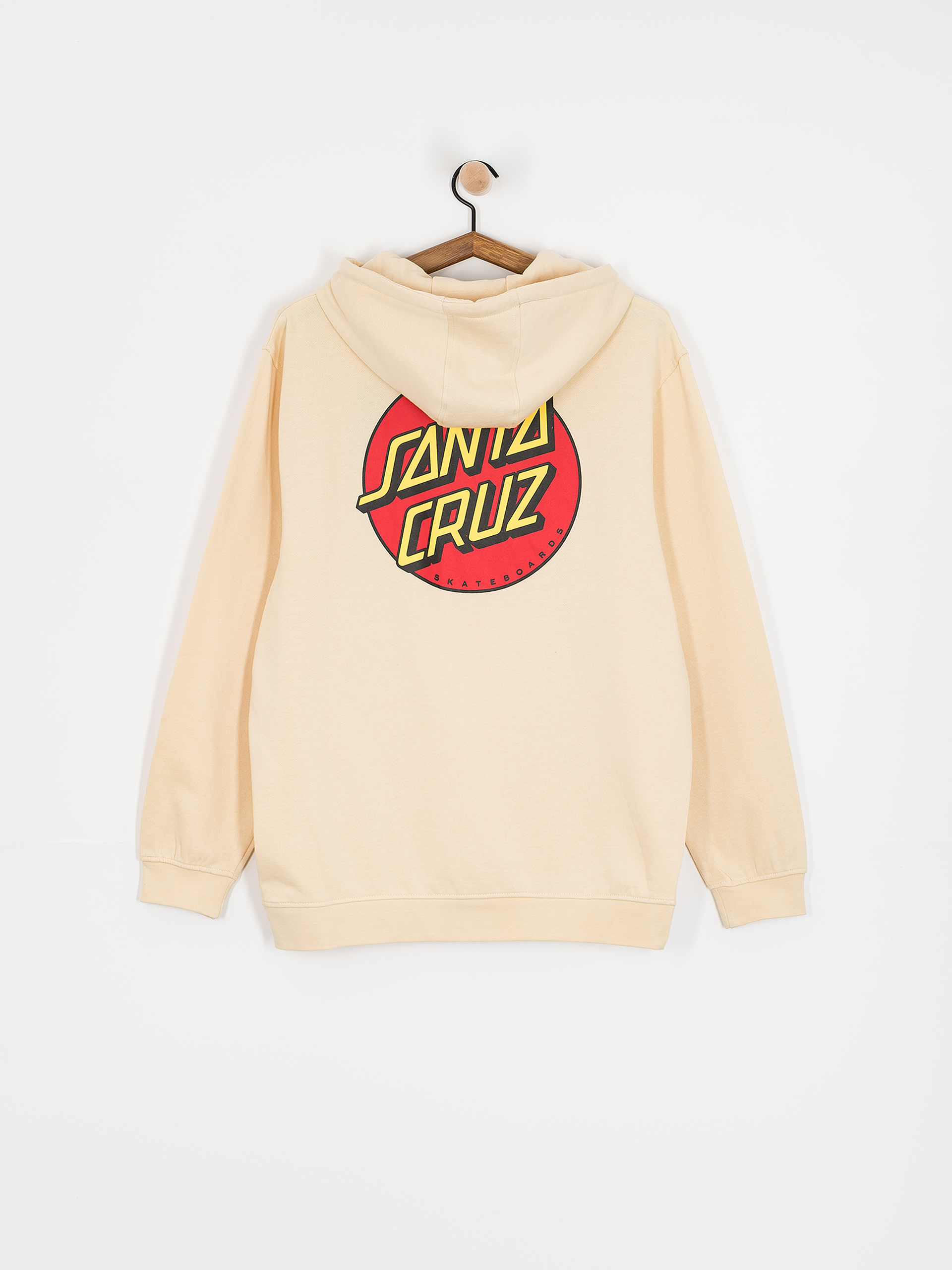Mikina s kapucí Santa Cruz Classic Dot Chest HD (blond wood)