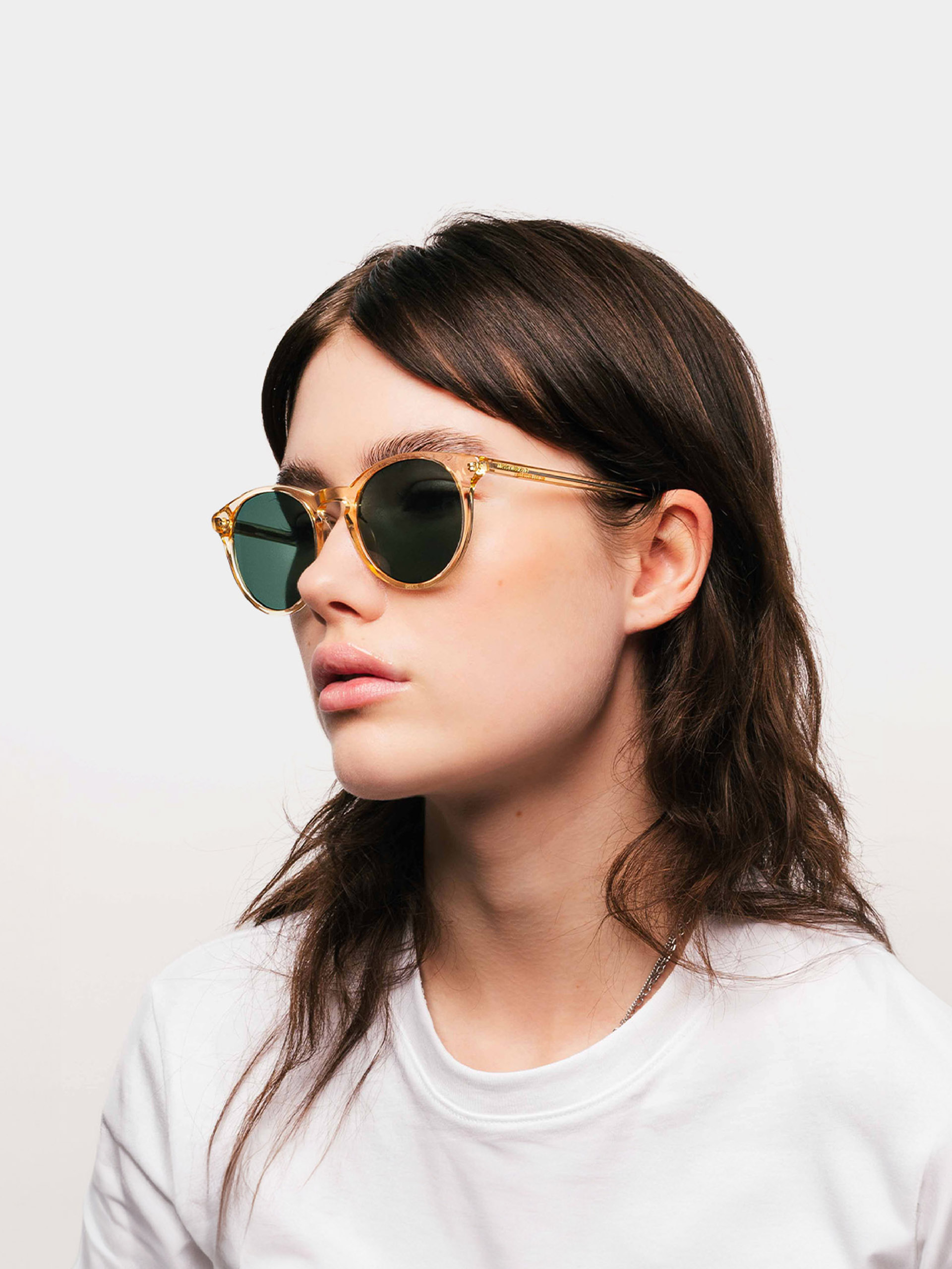 Sluneční brýle MessyWeekend New Depp (champagne/green)