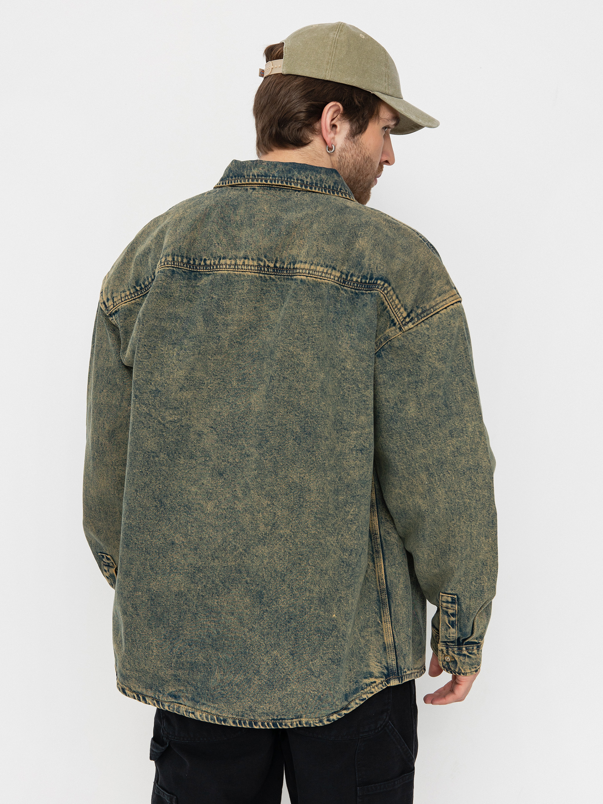 Košile Dickies Houston (yellow fade indigo)