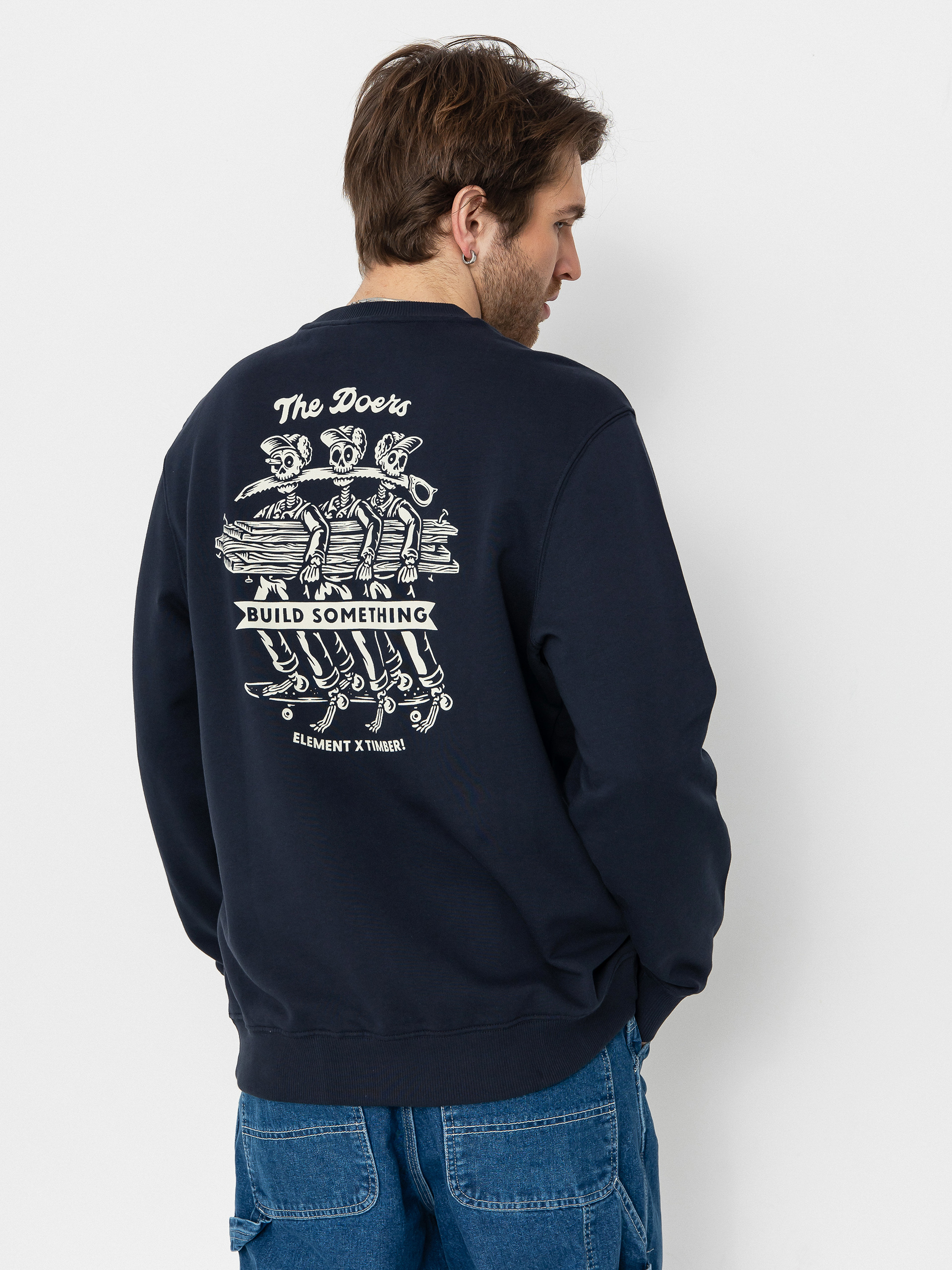 Mikina Element Timber Skeleton Gang Crew (eclipse navy)
