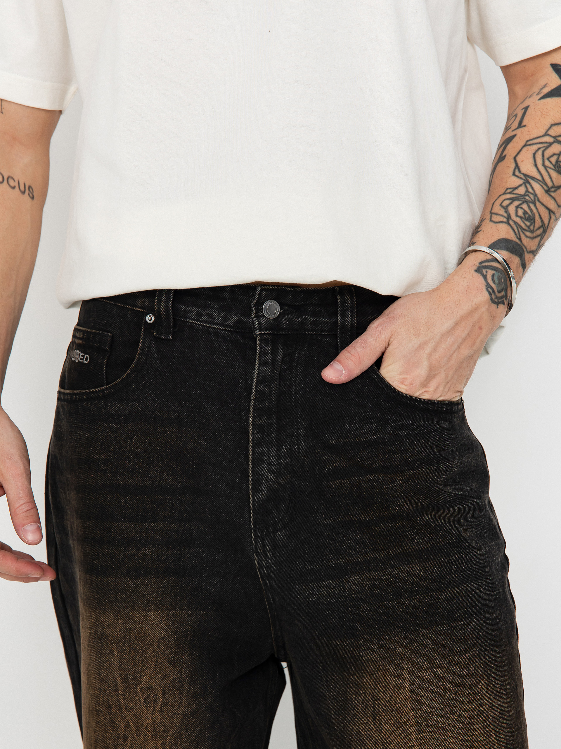 Kalhoty Wasted Paris Sandblast Casper (faded black)