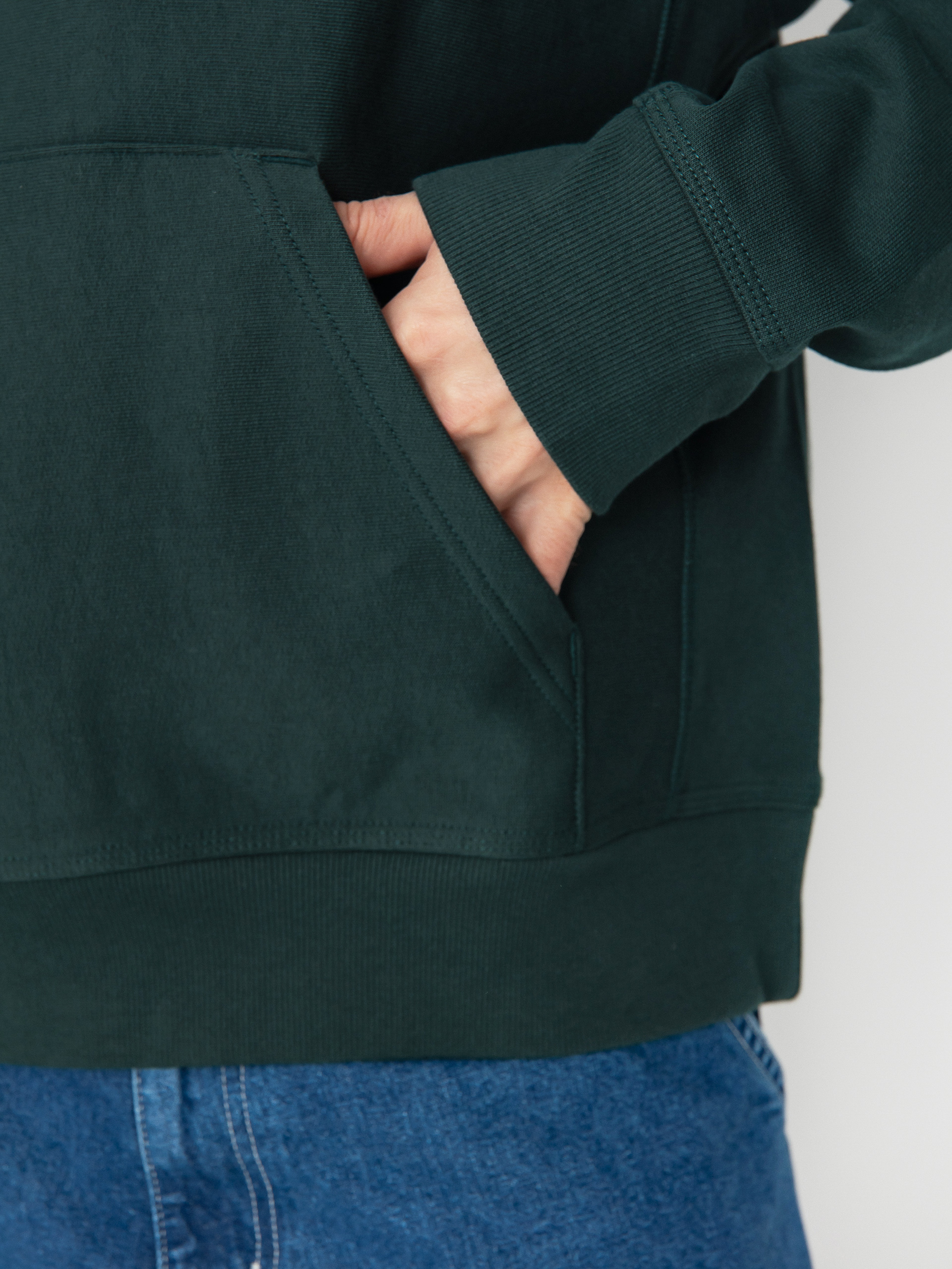 Mikina s kapucí Carhartt WIP American Script HD (conifer)