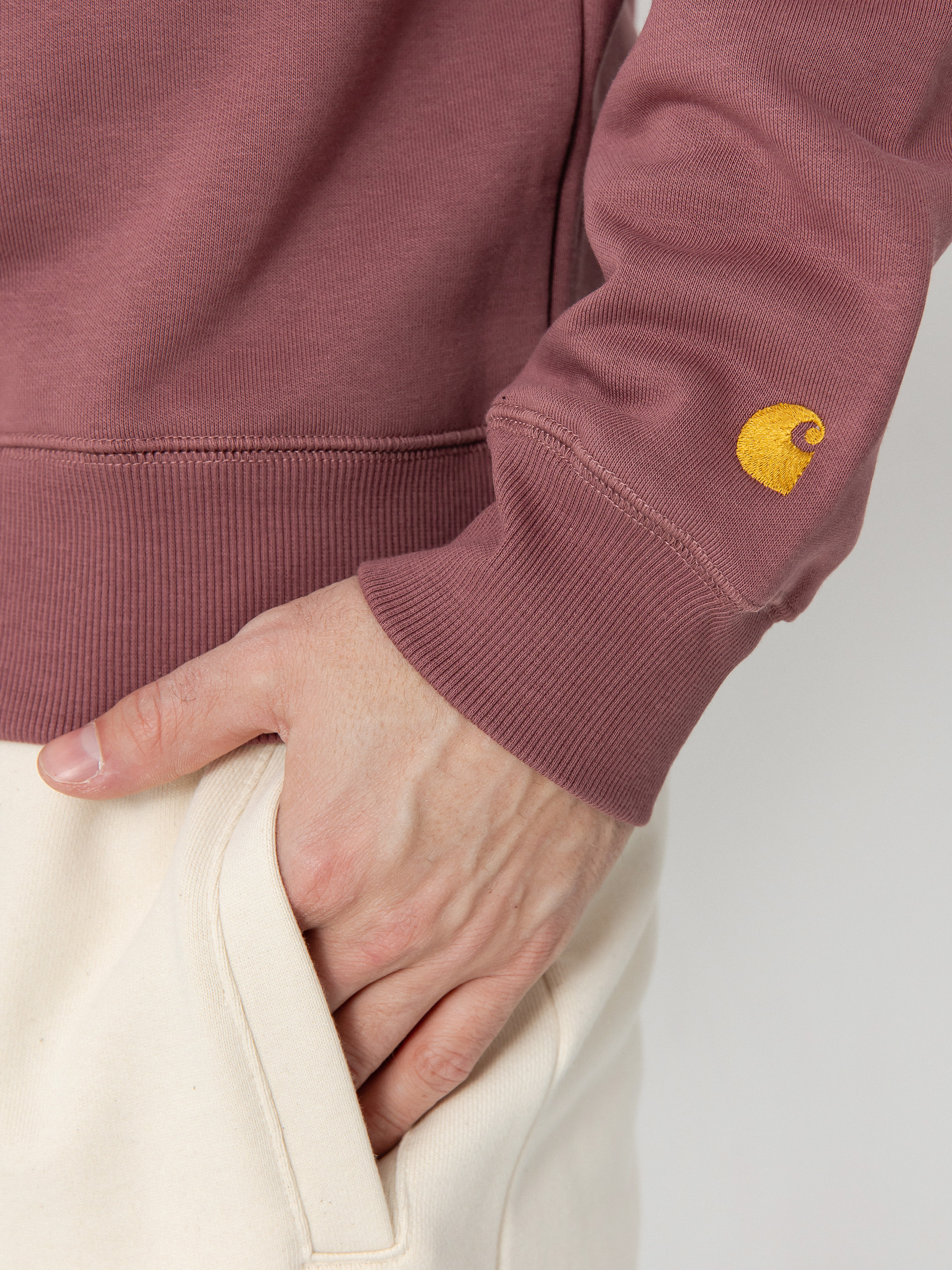 Mikina Carhartt WIP Chase (dusky pink/gold)