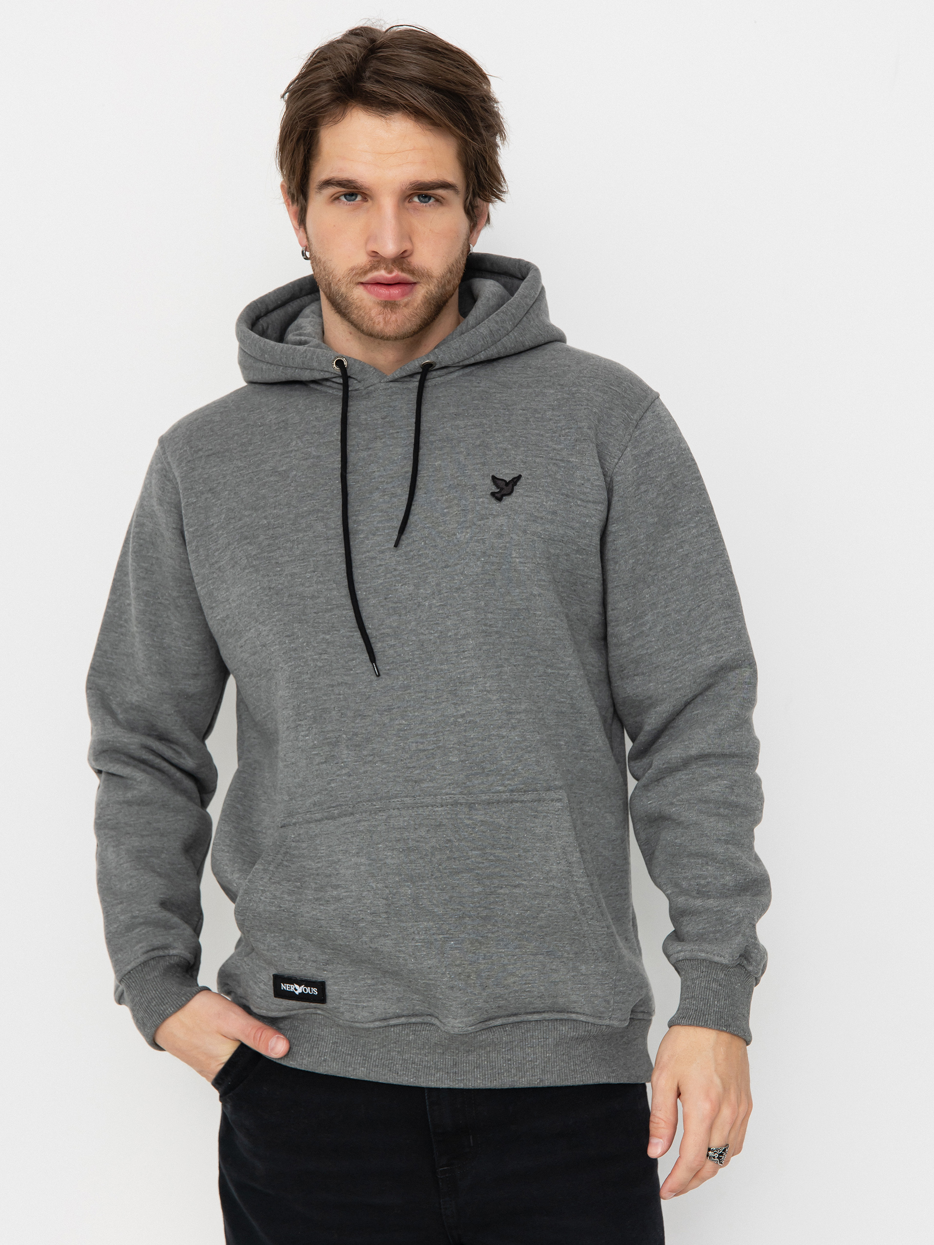 Mikina s kapucu00ed Nervous Icon HD (light heather)