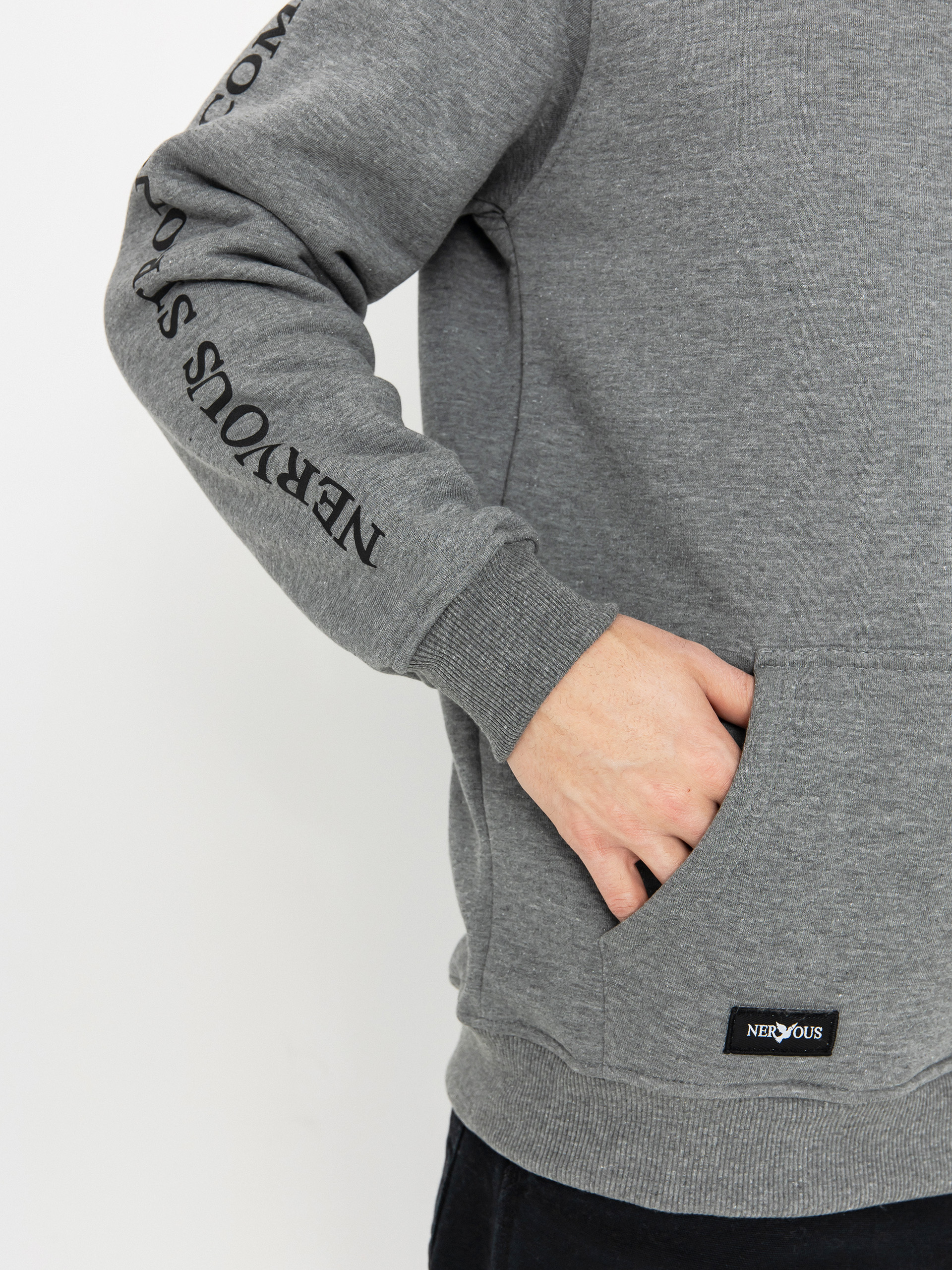 Mikina s kapucí Nervous Icon HD (light heather)