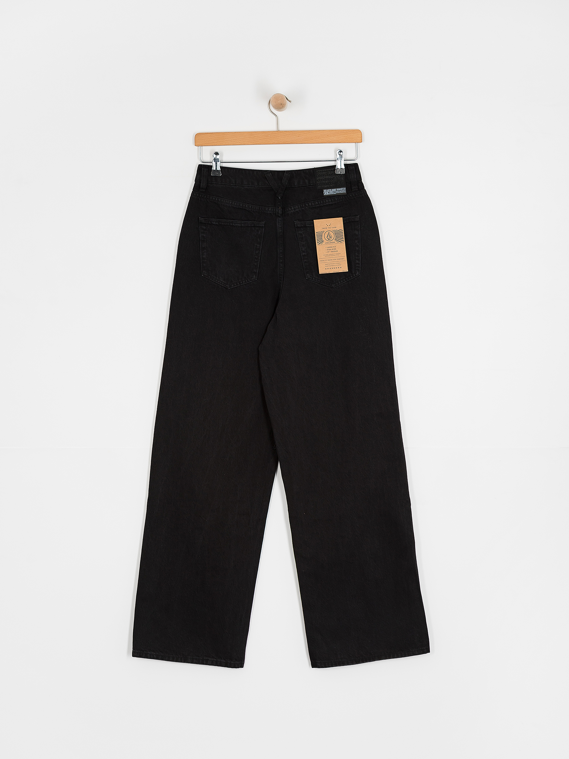 Kalhoty Volcom Stoned Bf Hirise Wmn (black)