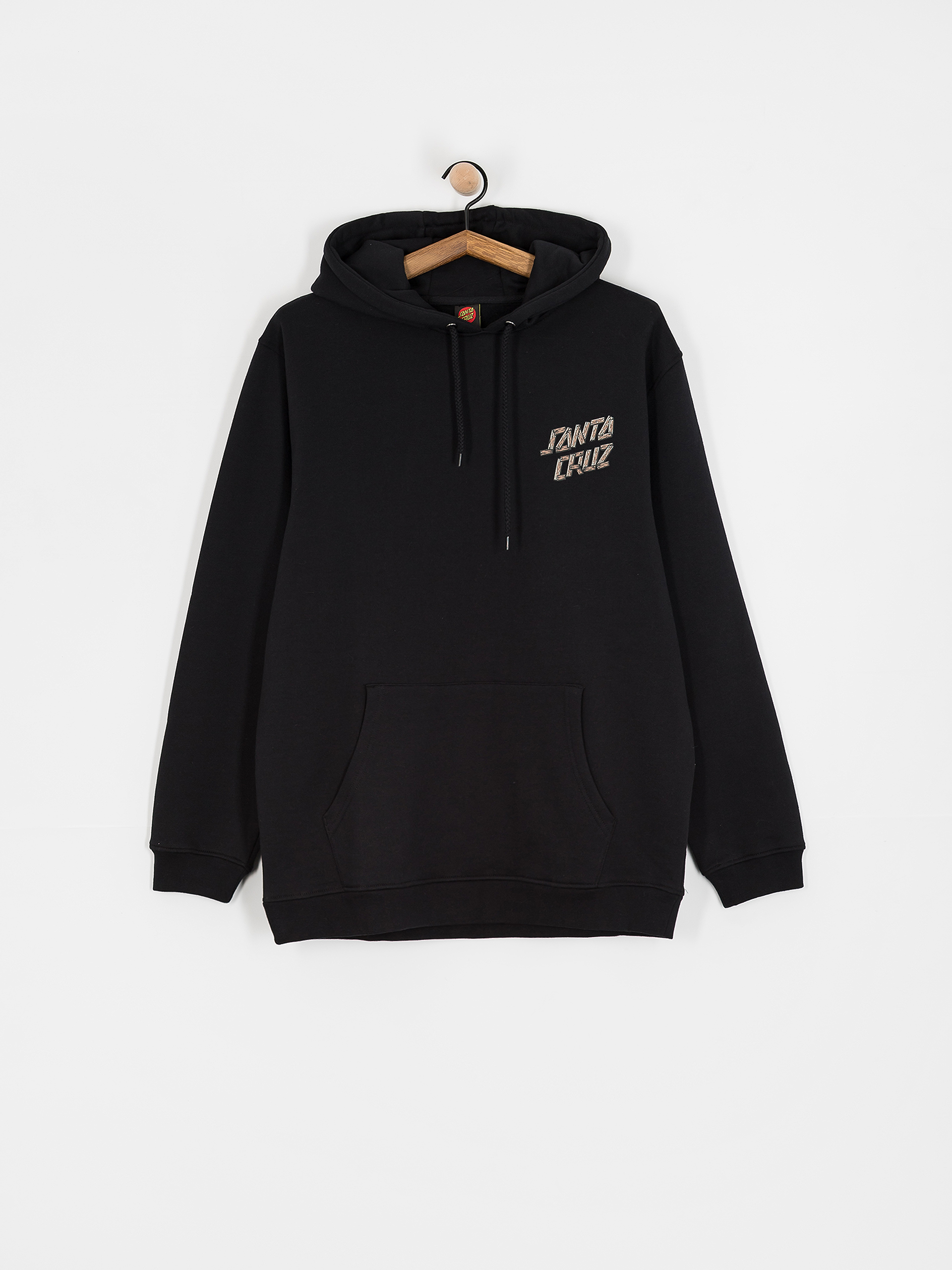 Mikina s kapucí Santa Cruz Screaming Grizzly HD (black)