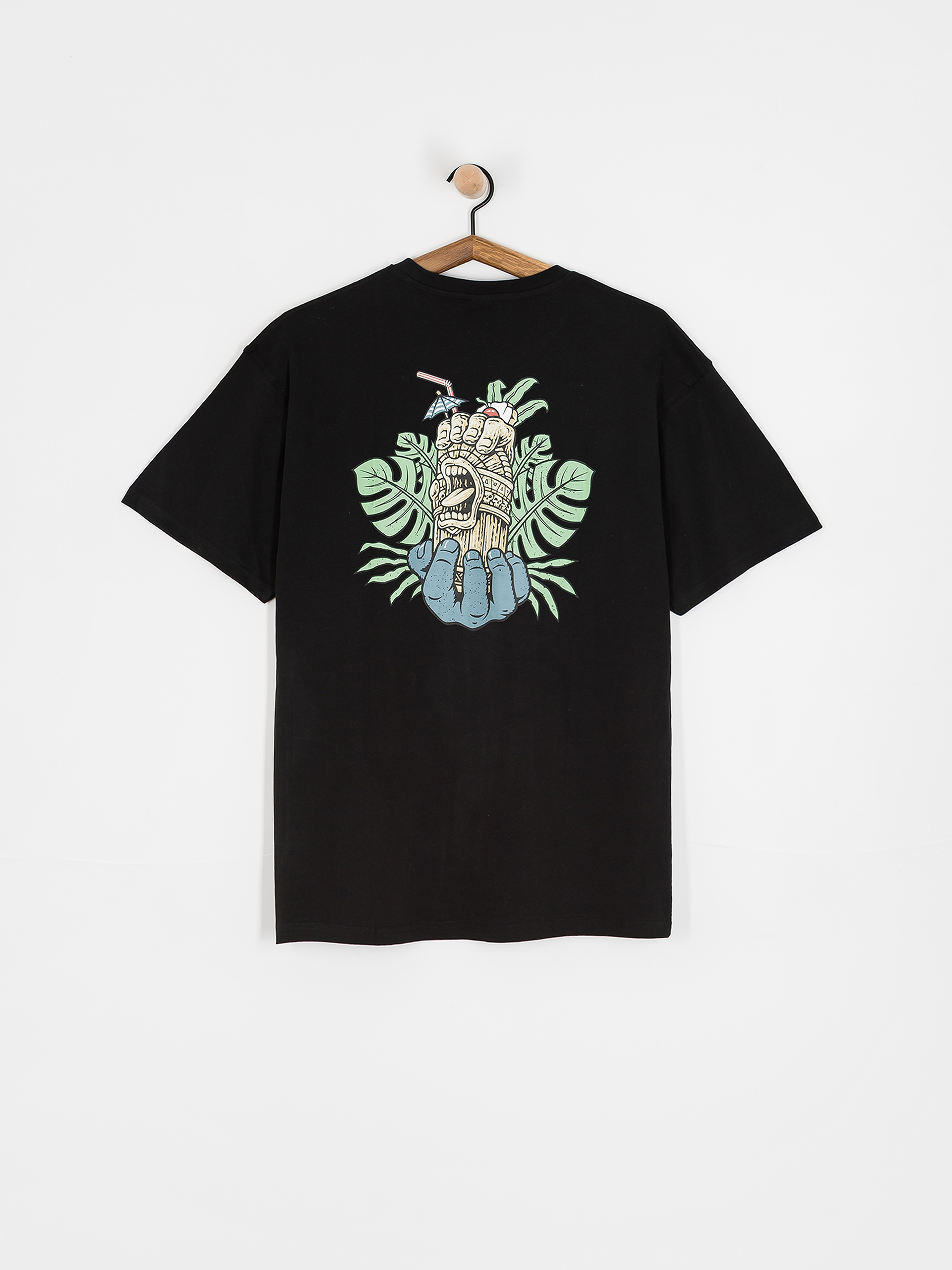 Tričko Santa Cruz Tiki Hand Strip (black)