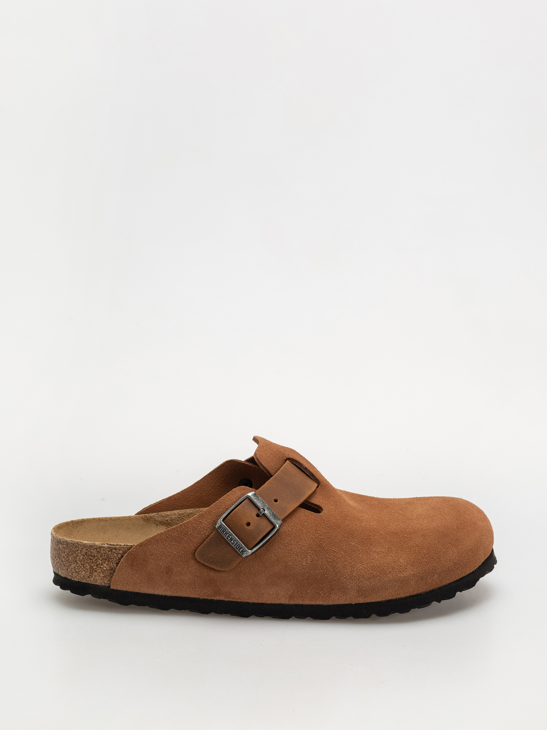 Plážovky Birkenstock Boston Suede Oiled Leather Regular