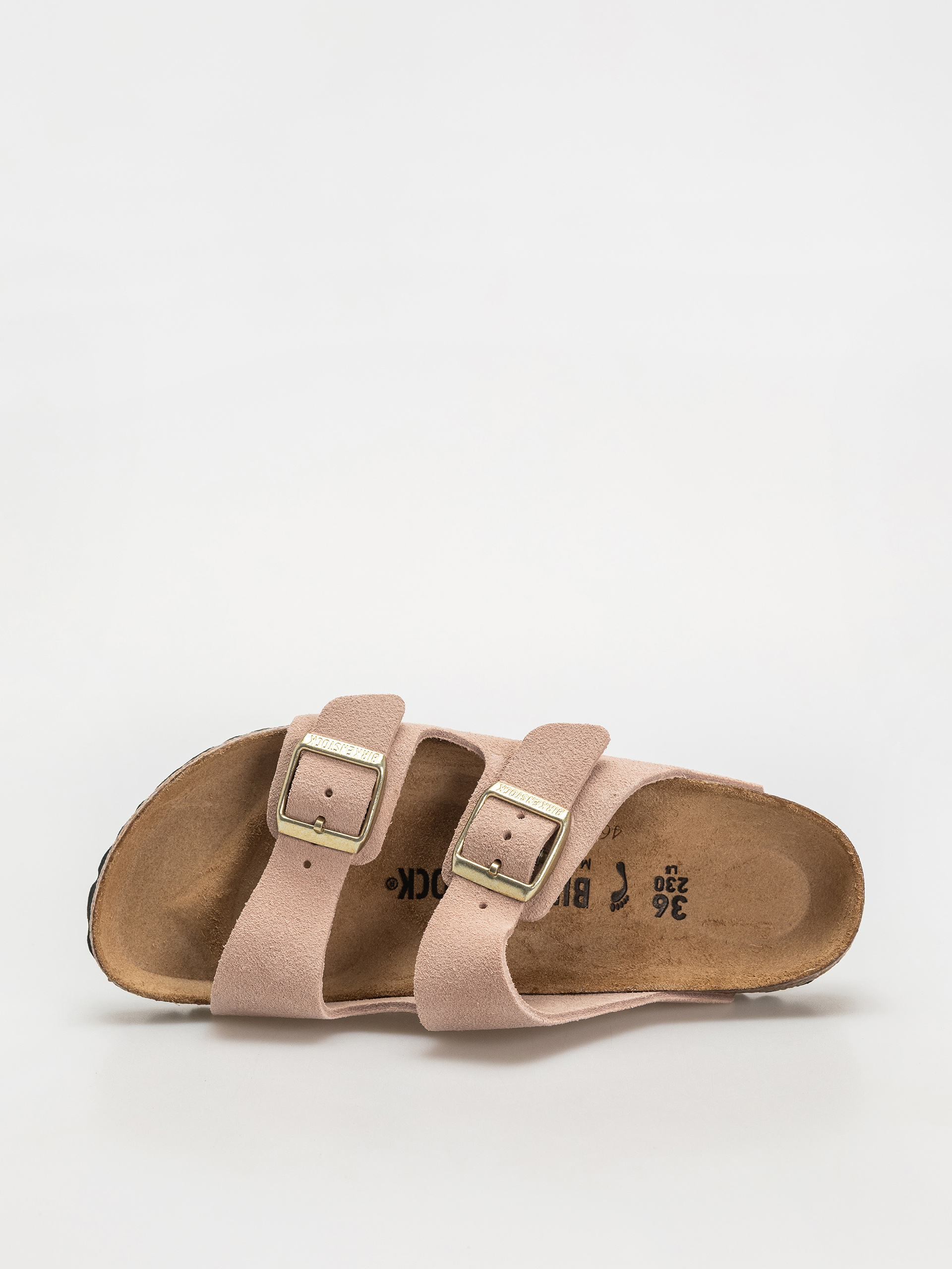 Plážovky Birkenstock Arizona Suede Leather Narrow Wmn (light rose)
