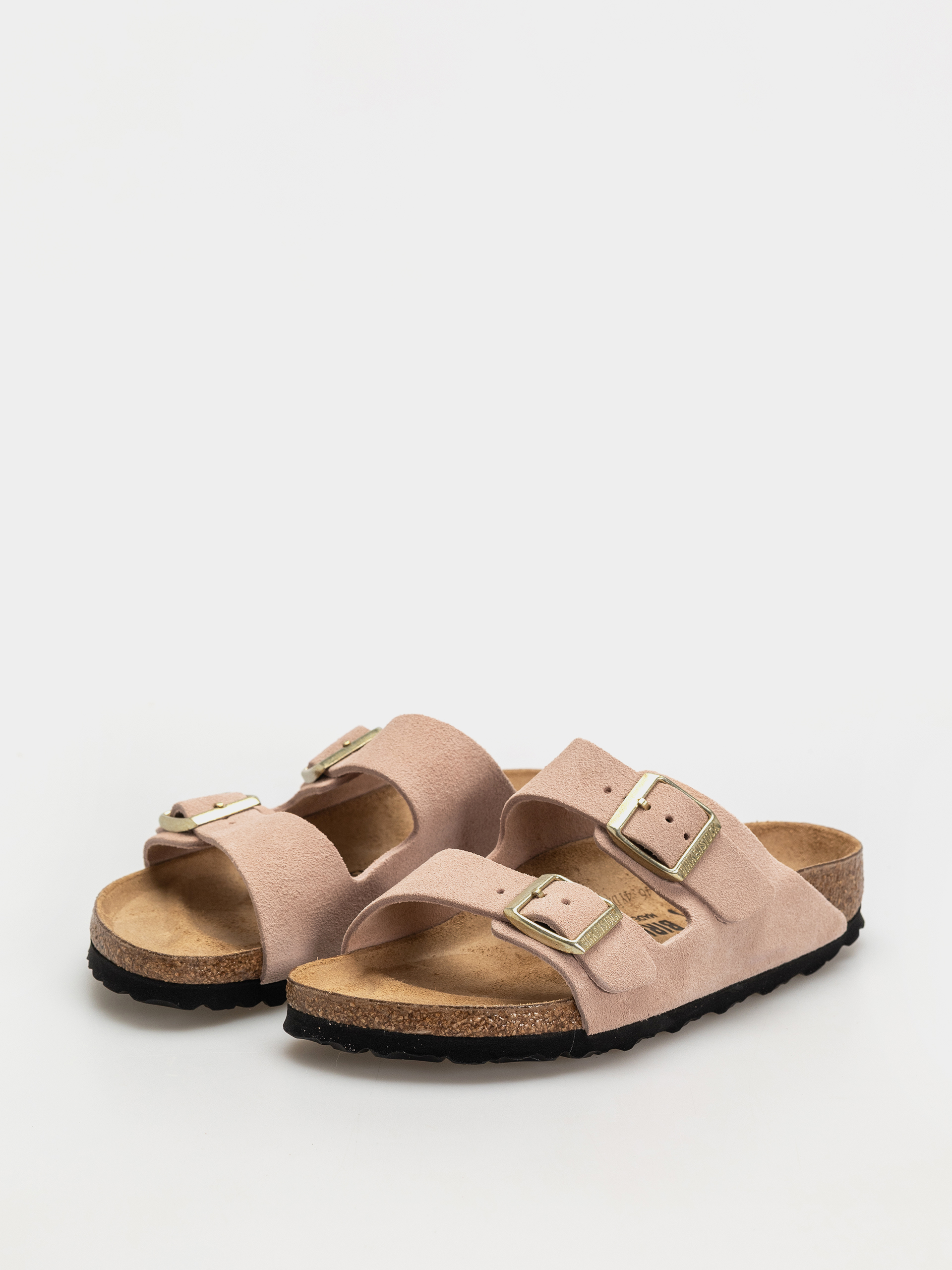 Plážovky Birkenstock Arizona Suede Leather Narrow Wmn (light rose)