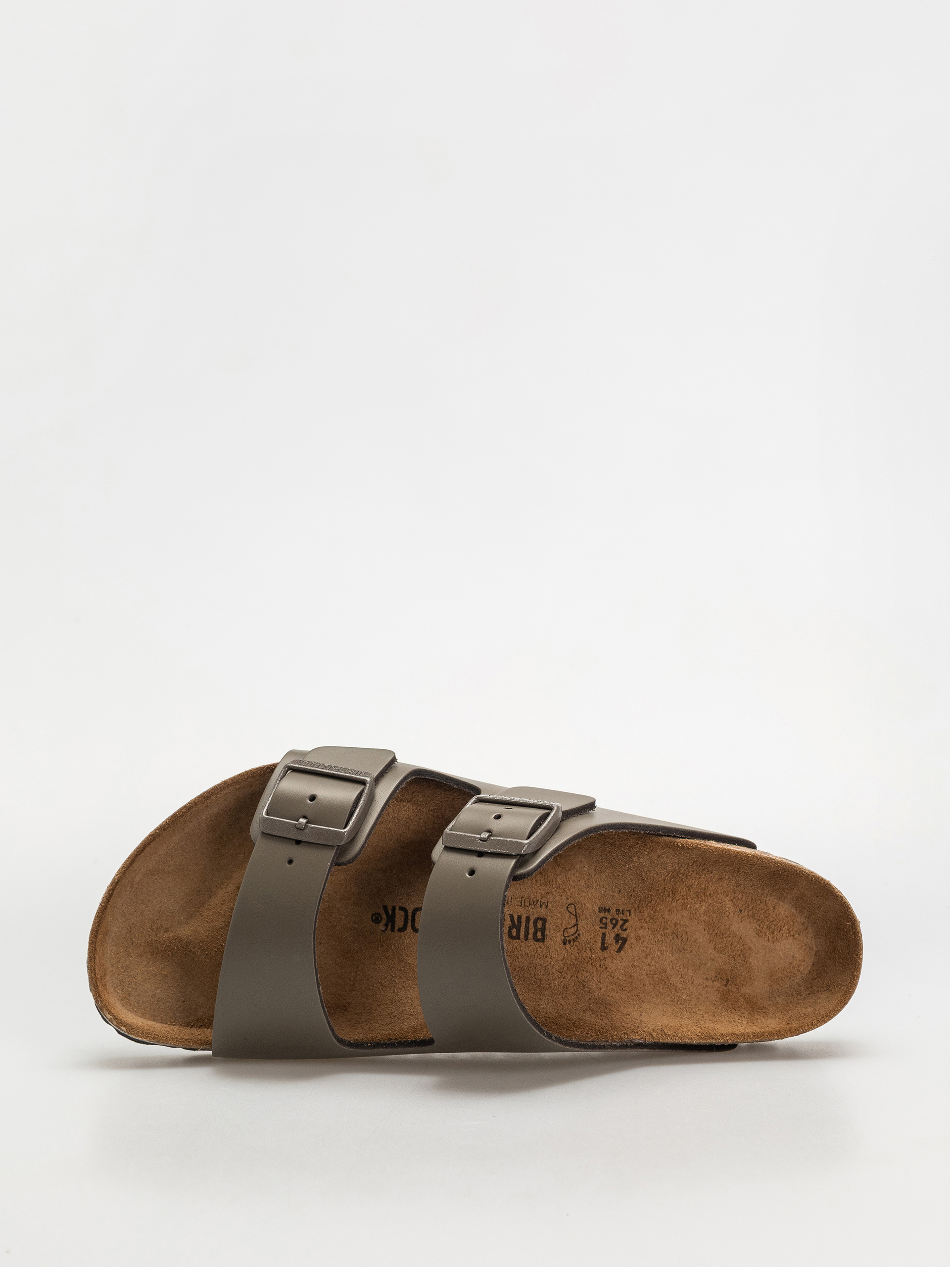 Plážovky Birkenstock Arizona Natural Leather Regular (concrete gray)