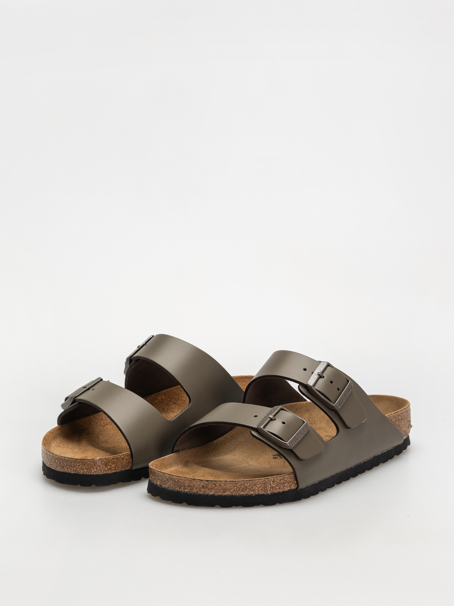 Plážovky Birkenstock Arizona Natural Leather Regular (concrete gray)
