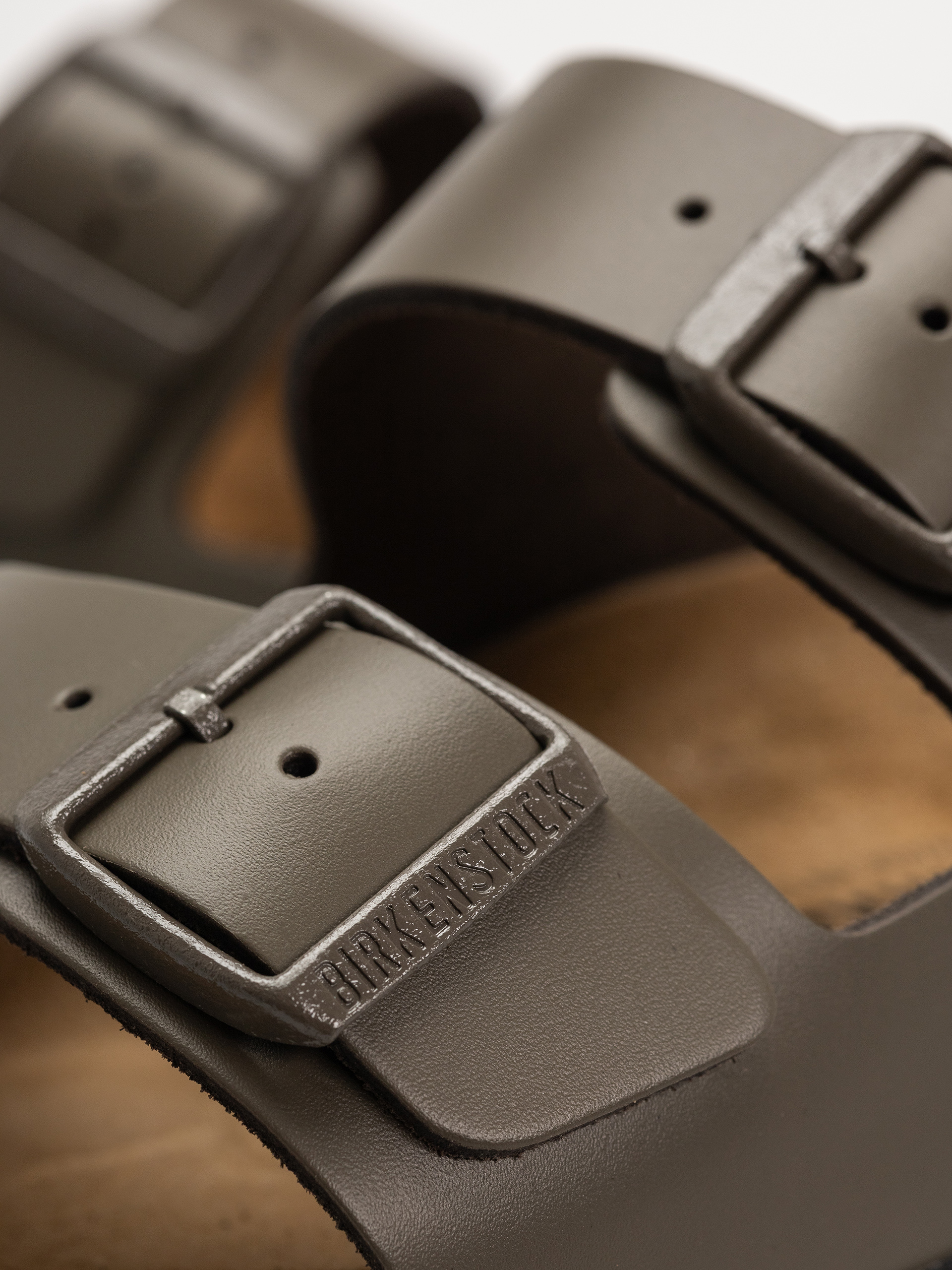 Plážovky Birkenstock Arizona Natural Leather Regular (concrete gray)