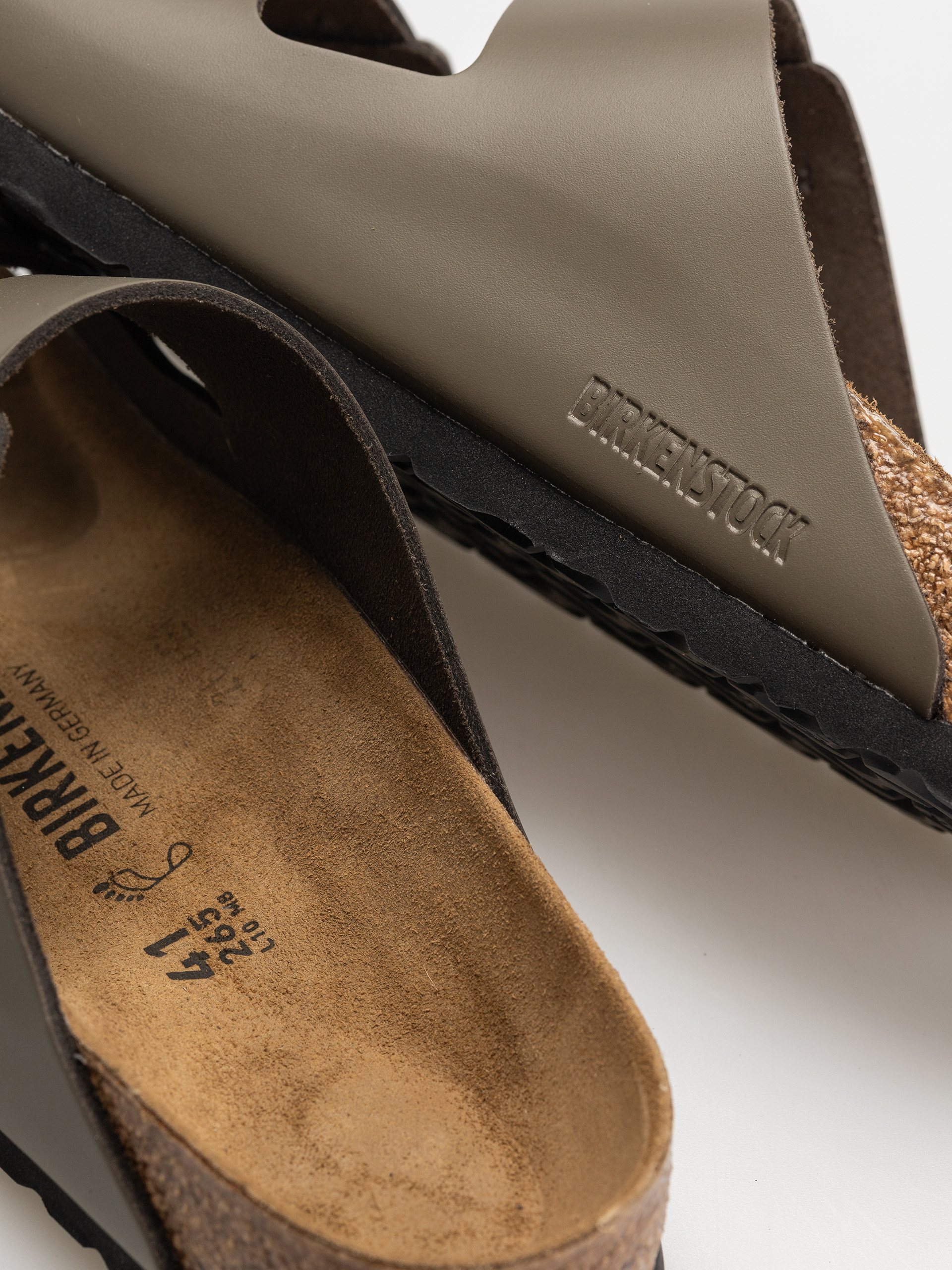 Plážovky Birkenstock Arizona Natural Leather Regular (concrete gray)