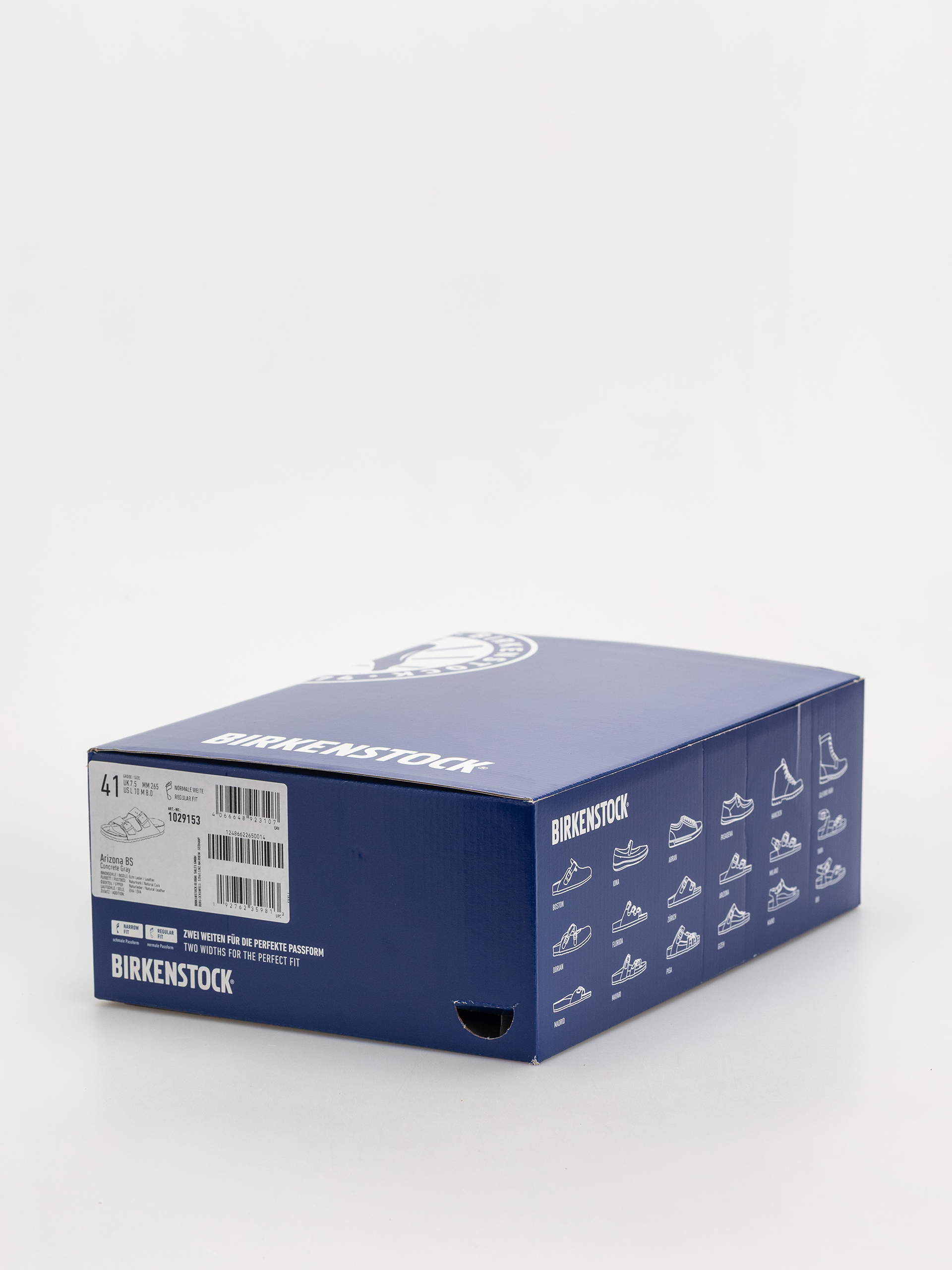 Plážovky Birkenstock Arizona Natural Leather Regular (concrete gray)