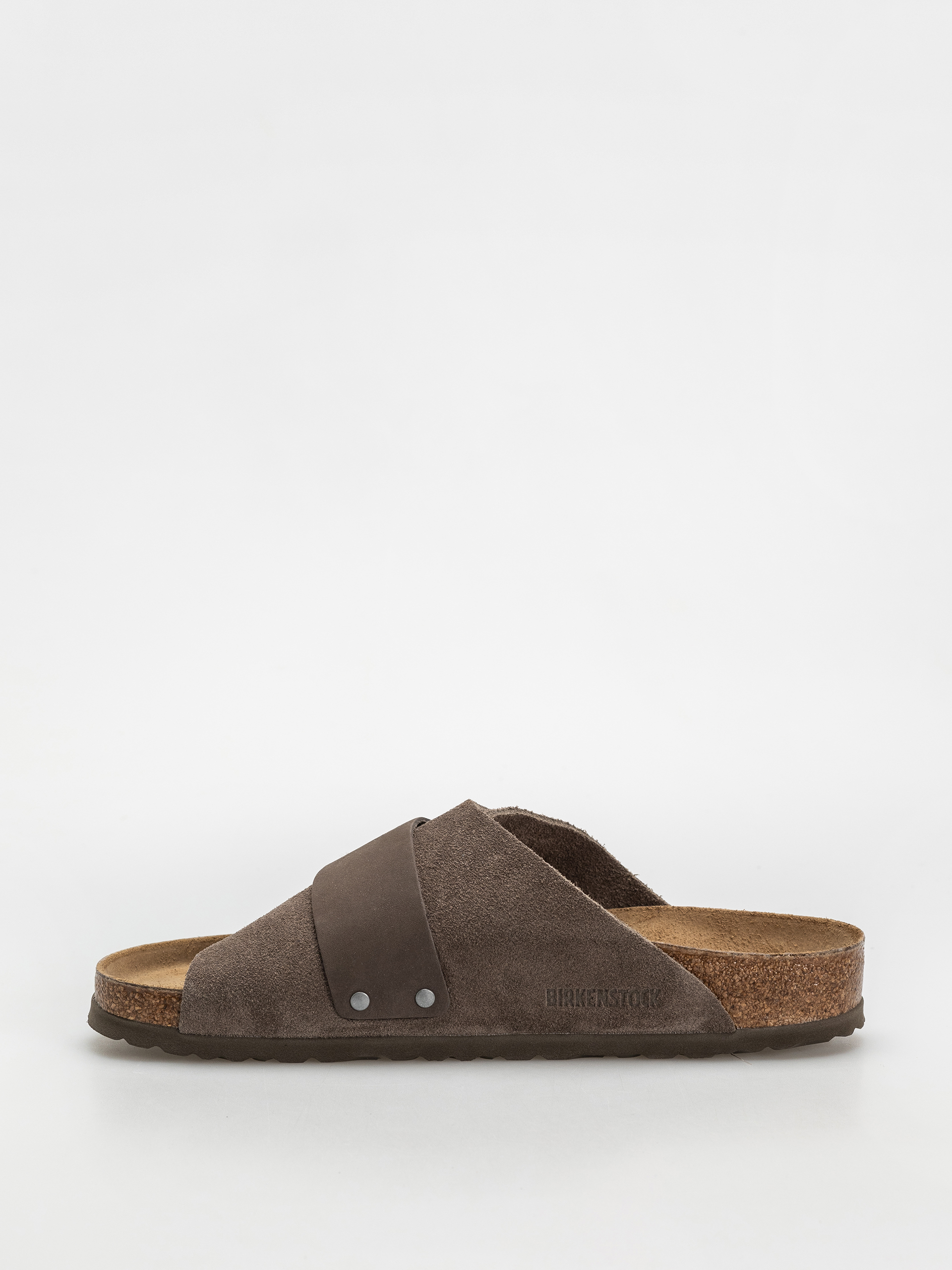 Plážovky Birkenstock Kyoto Nubuck Suede Leather Regular (concrete gray)