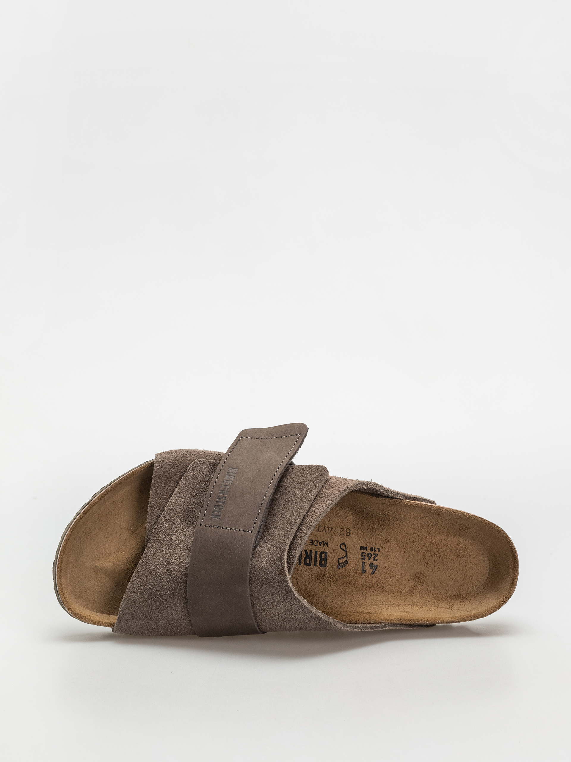 Plážovky Birkenstock Kyoto Nubuck Suede Leather Regular (concrete gray)