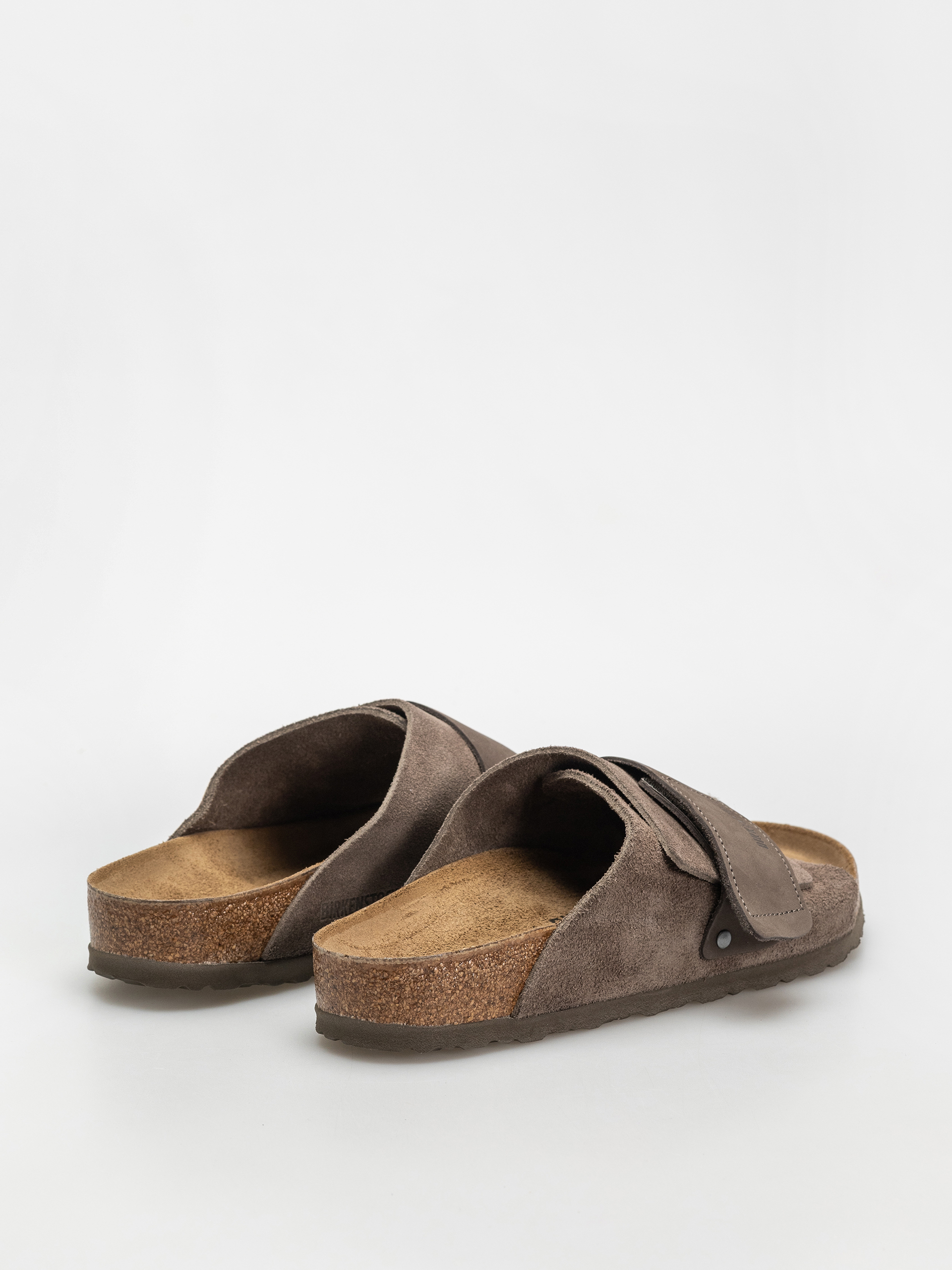 Plážovky Birkenstock Kyoto Nubuck Suede Leather Regular (concrete gray)
