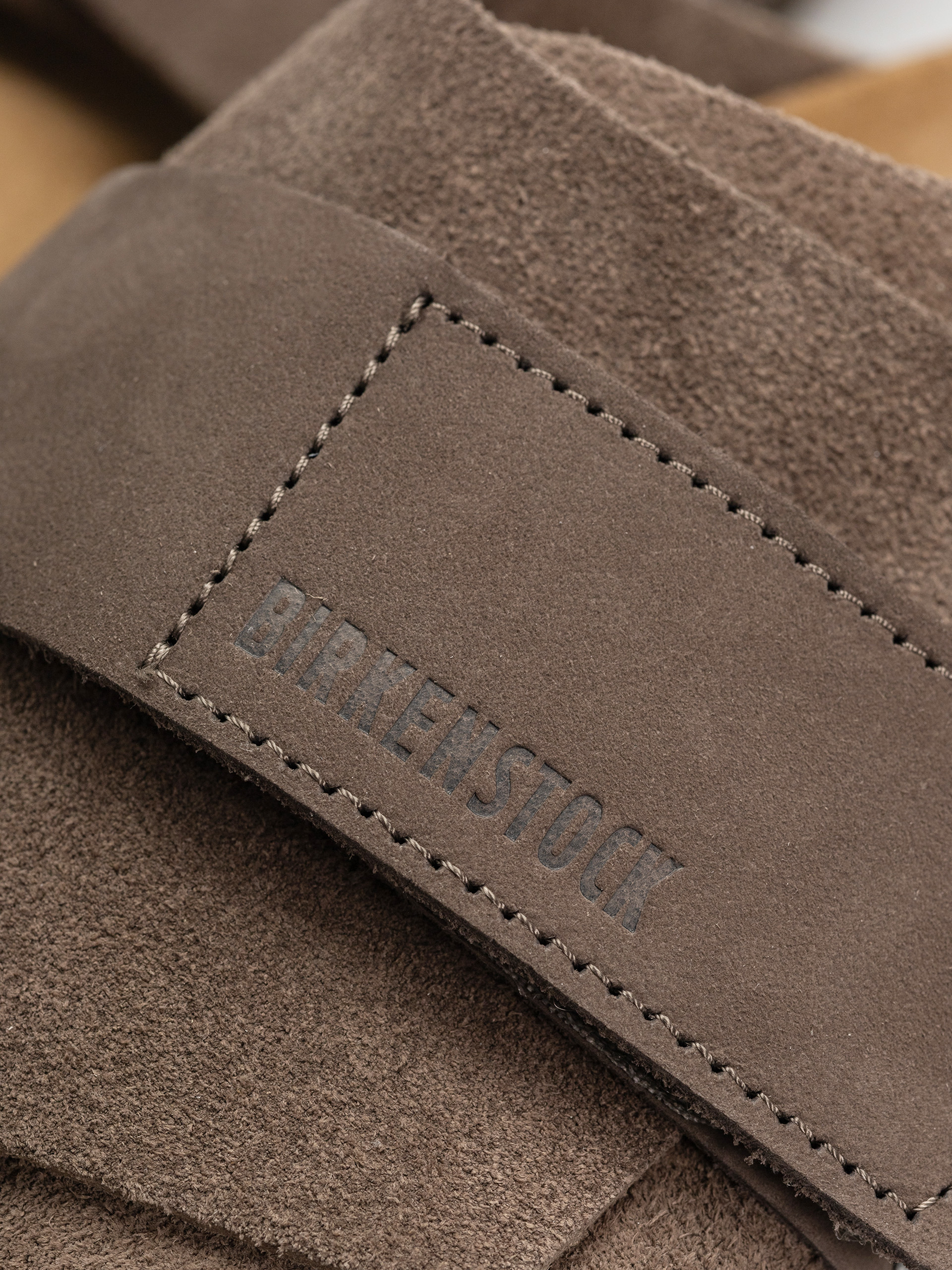 Plážovky Birkenstock Kyoto Nubuck Suede Leather Regular (concrete gray)