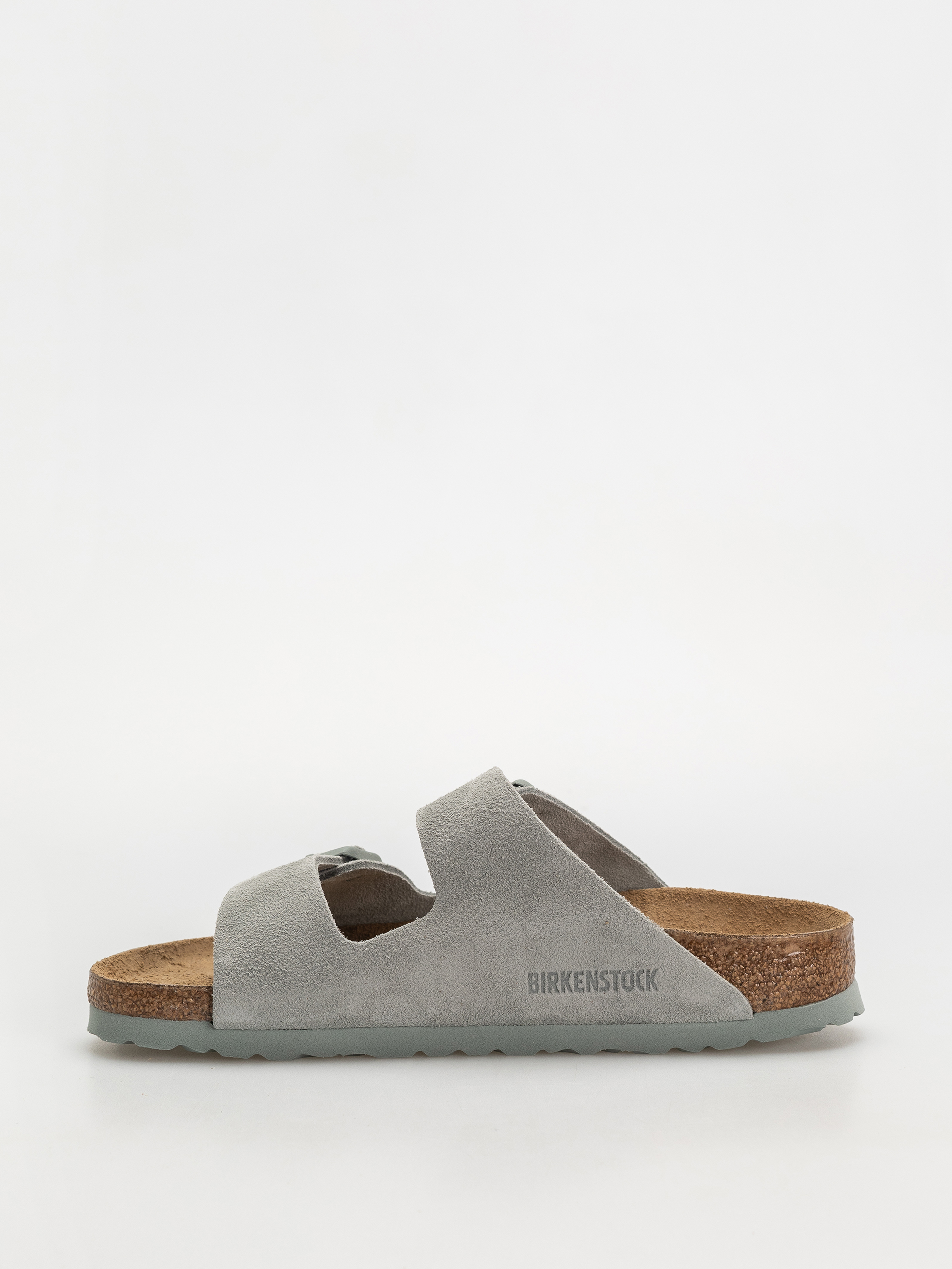 Plážovky Birkenstock Arizona Suede Leather Narrow Wmn (pure sage)