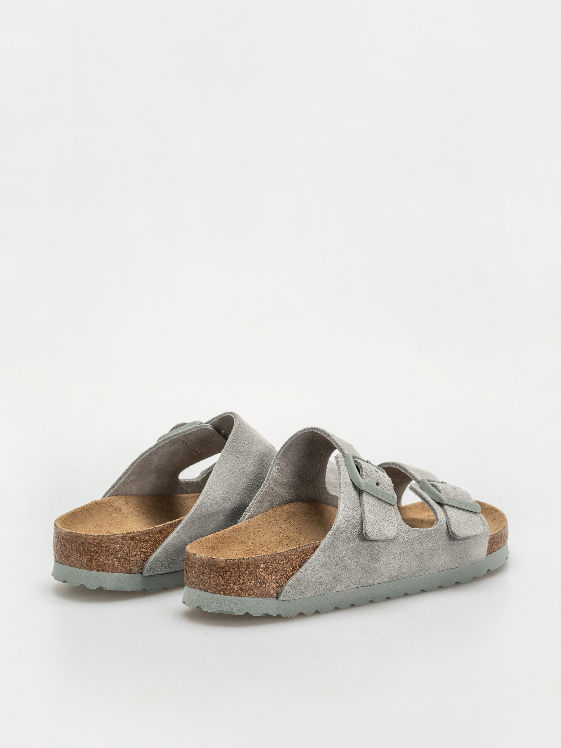 Plážovky Birkenstock Arizona Suede Leather Narrow Wmn (pure sage)