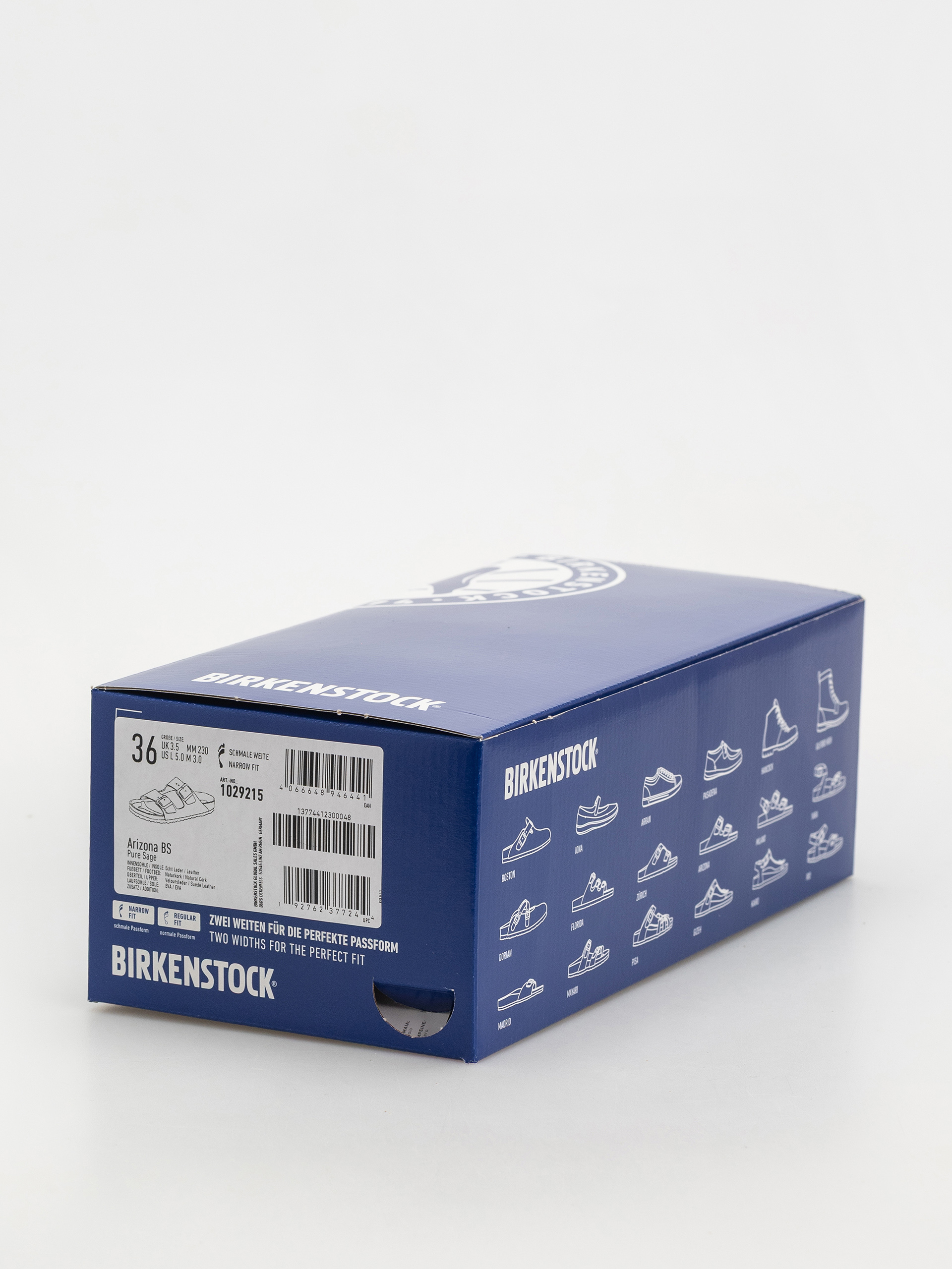 Plážovky Birkenstock Arizona Suede Leather Narrow Wmn (pure sage)