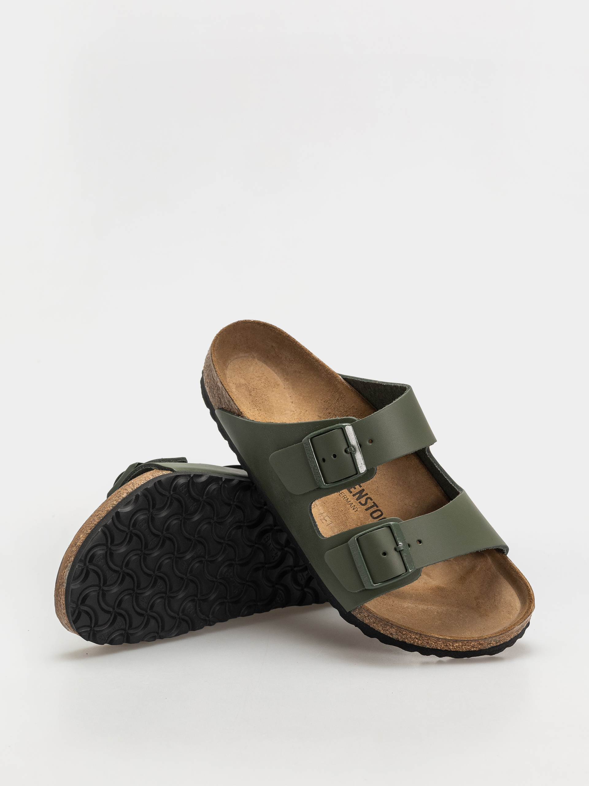 Plážovky Birkenstock Arizona Natural Leather Regular (thyme)