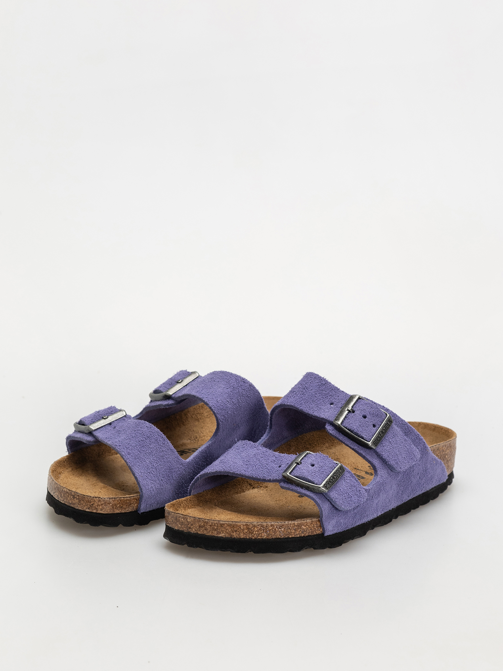 Plážovky Birkenstock Arizona Suede Leather Narrow Wmn (purple dusk)