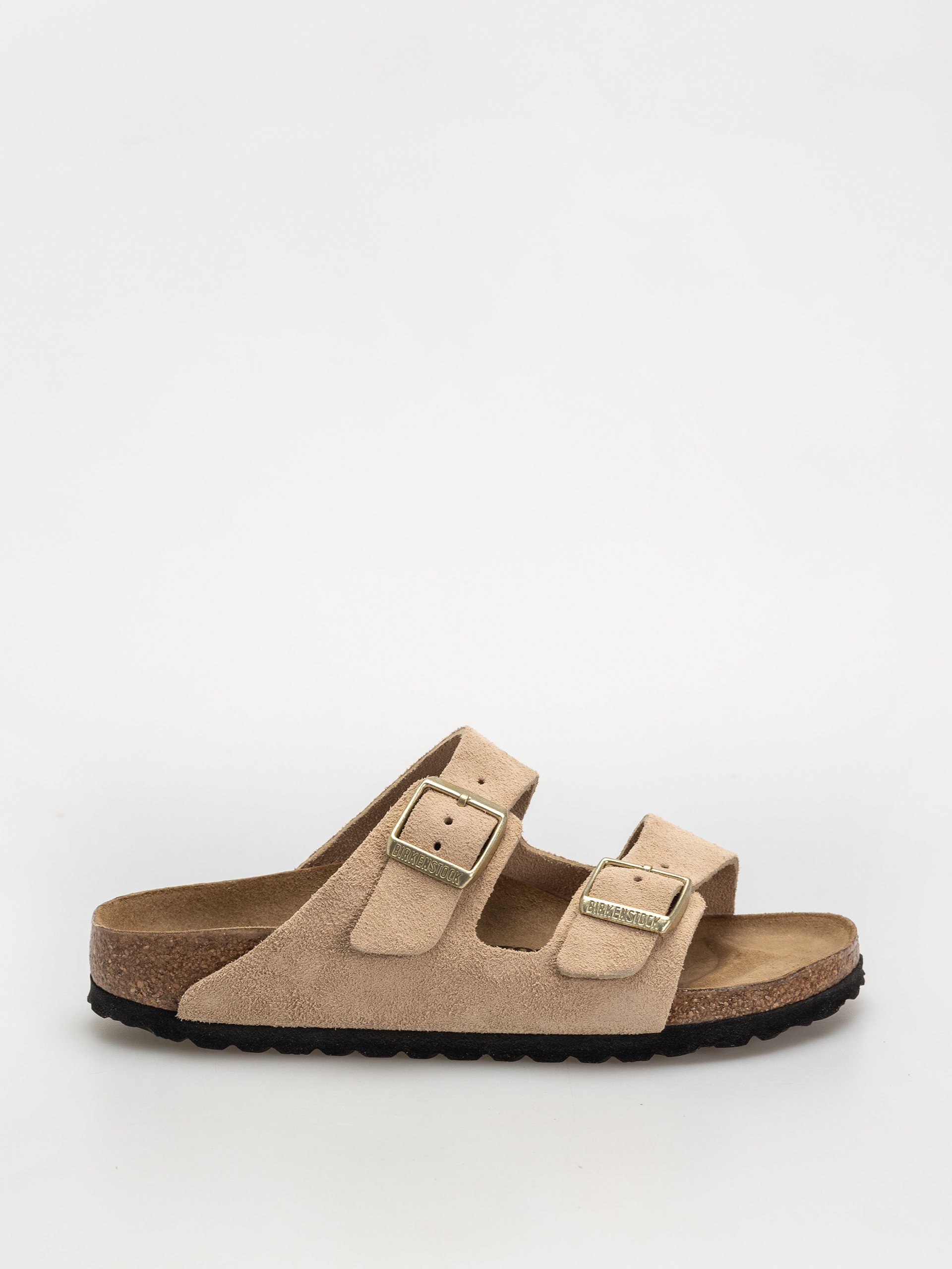 Plu00e1u017eovky Birkenstock Arizona Suede Leather Narrow Wmn (sandcastle)