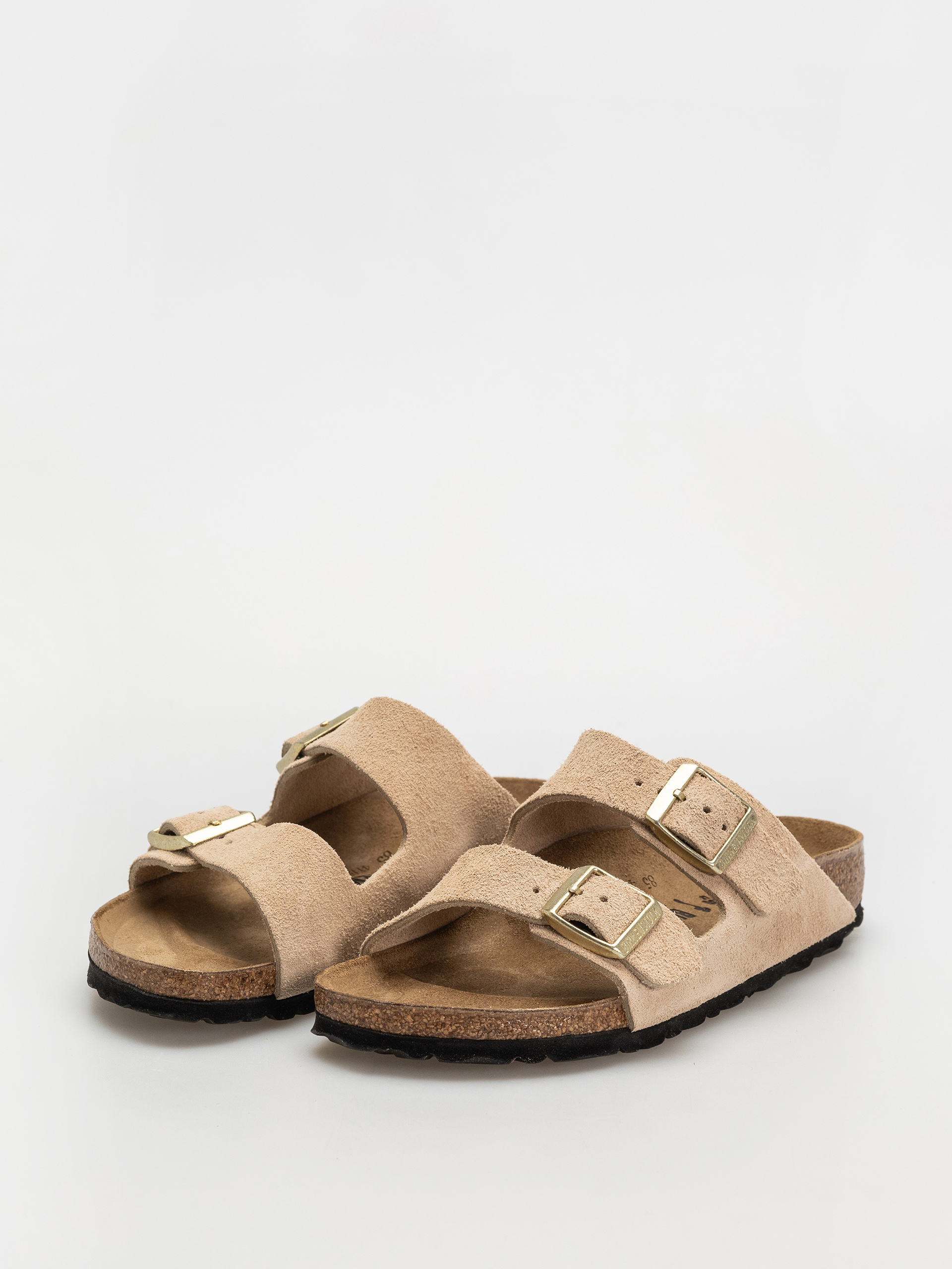 Plážovky Birkenstock Arizona Suede Leather Narrow Wmn (sandcastle)
