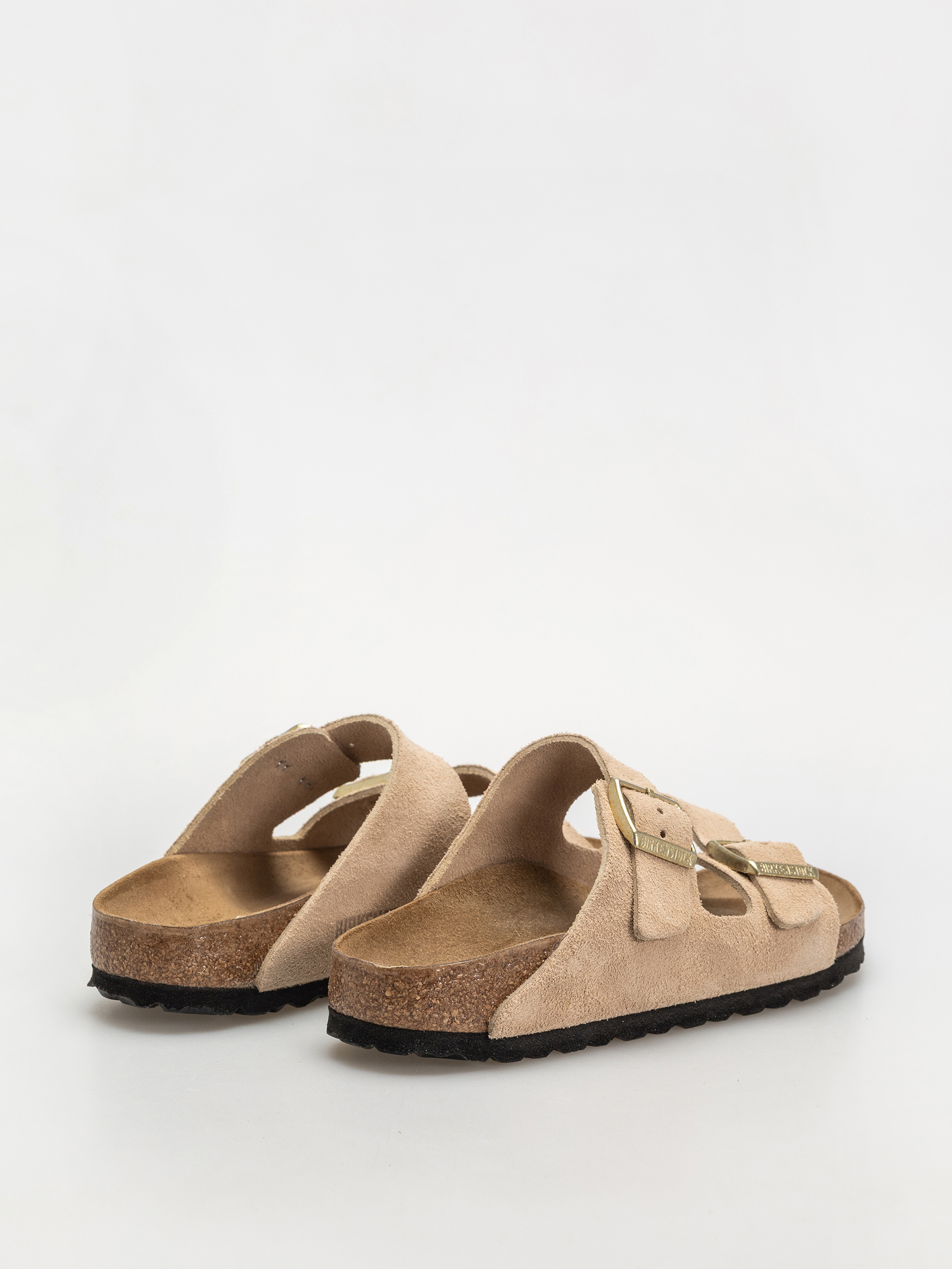 Plážovky Birkenstock Arizona Suede Leather Narrow Wmn (sandcastle)