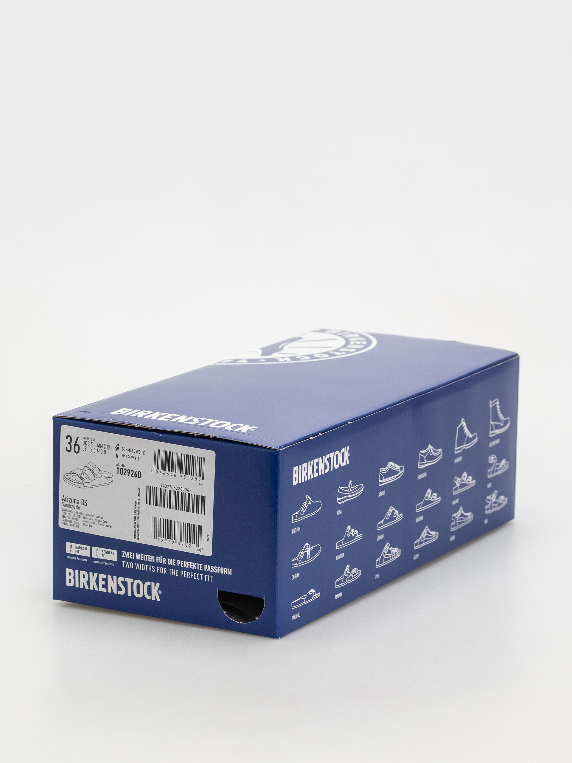 Plážovky Birkenstock Arizona Suede Leather Narrow Wmn (sandcastle)