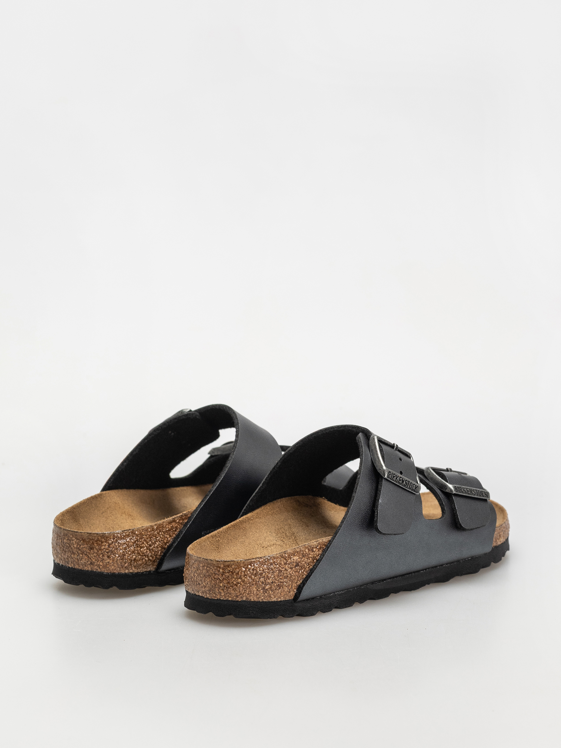 Plážovky Birkenstock Arizona Birko Flor Metallic Narrow Wmn (metallic black)