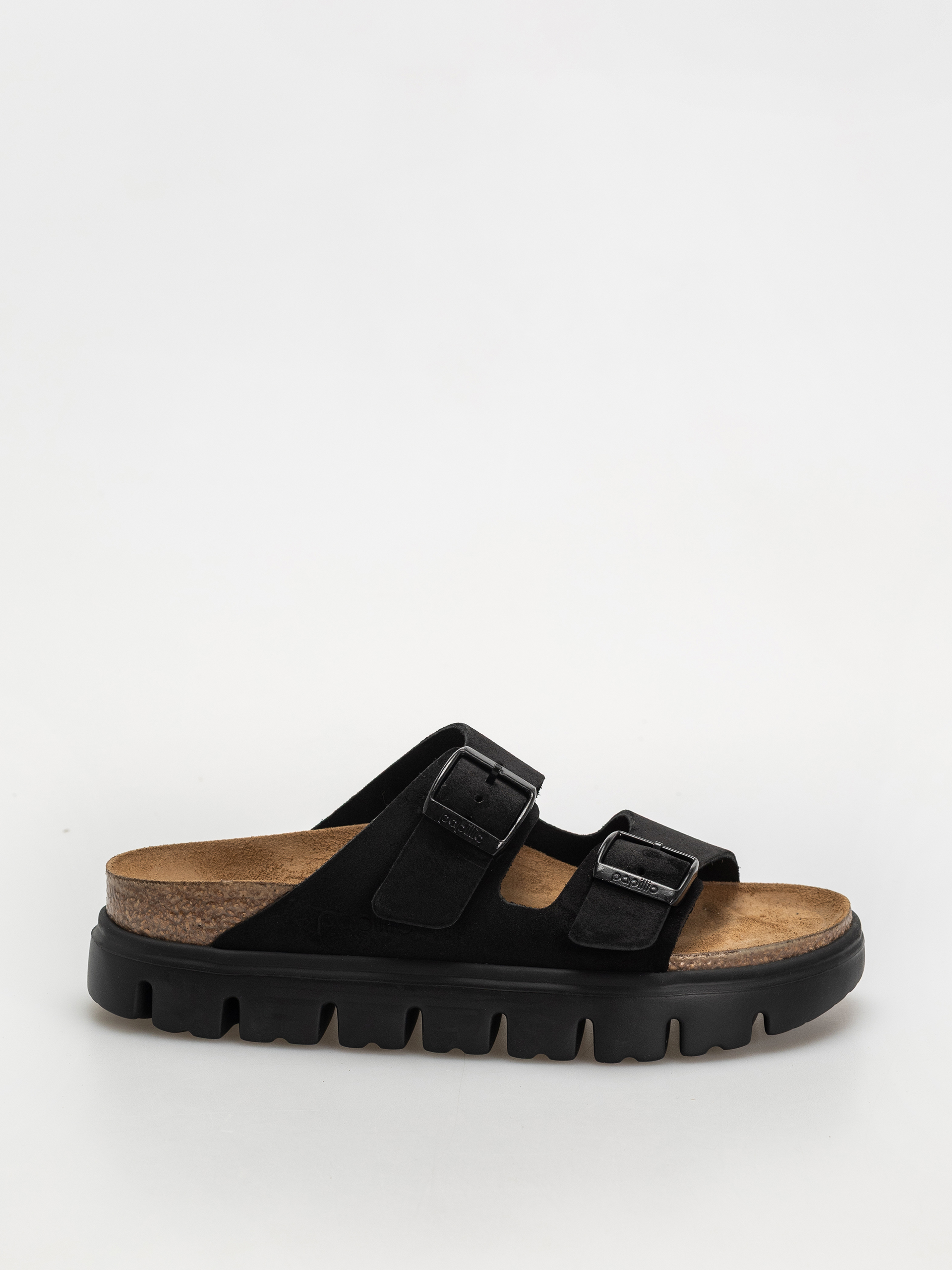 Plu00e1u017eovky Birkenstock Arizona Chunky Suede Narrow Wmn (black/black)