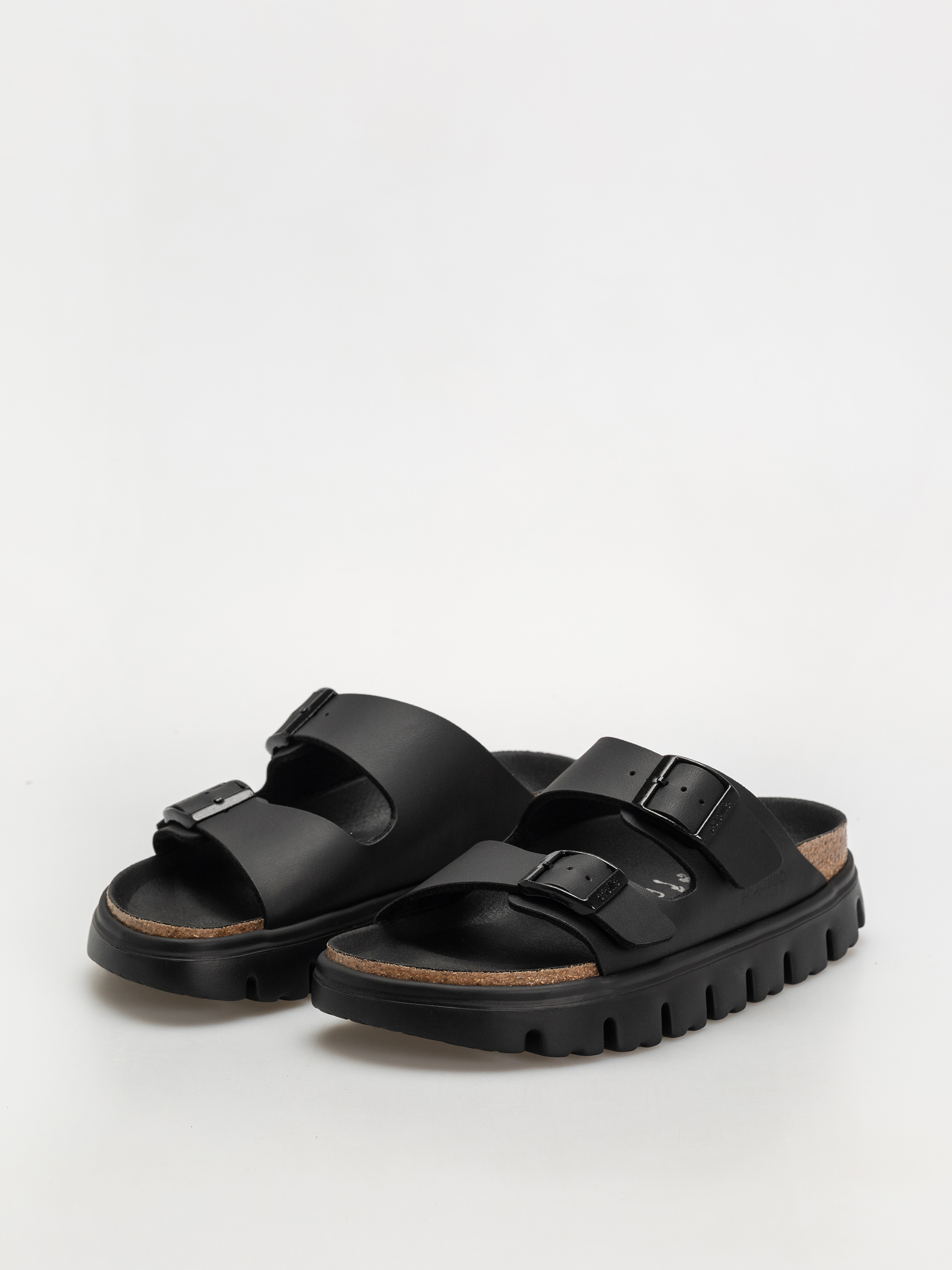 Plážovky Birkenstock Arizona Chunky Briko Flor Narrow Wmn (black/black)