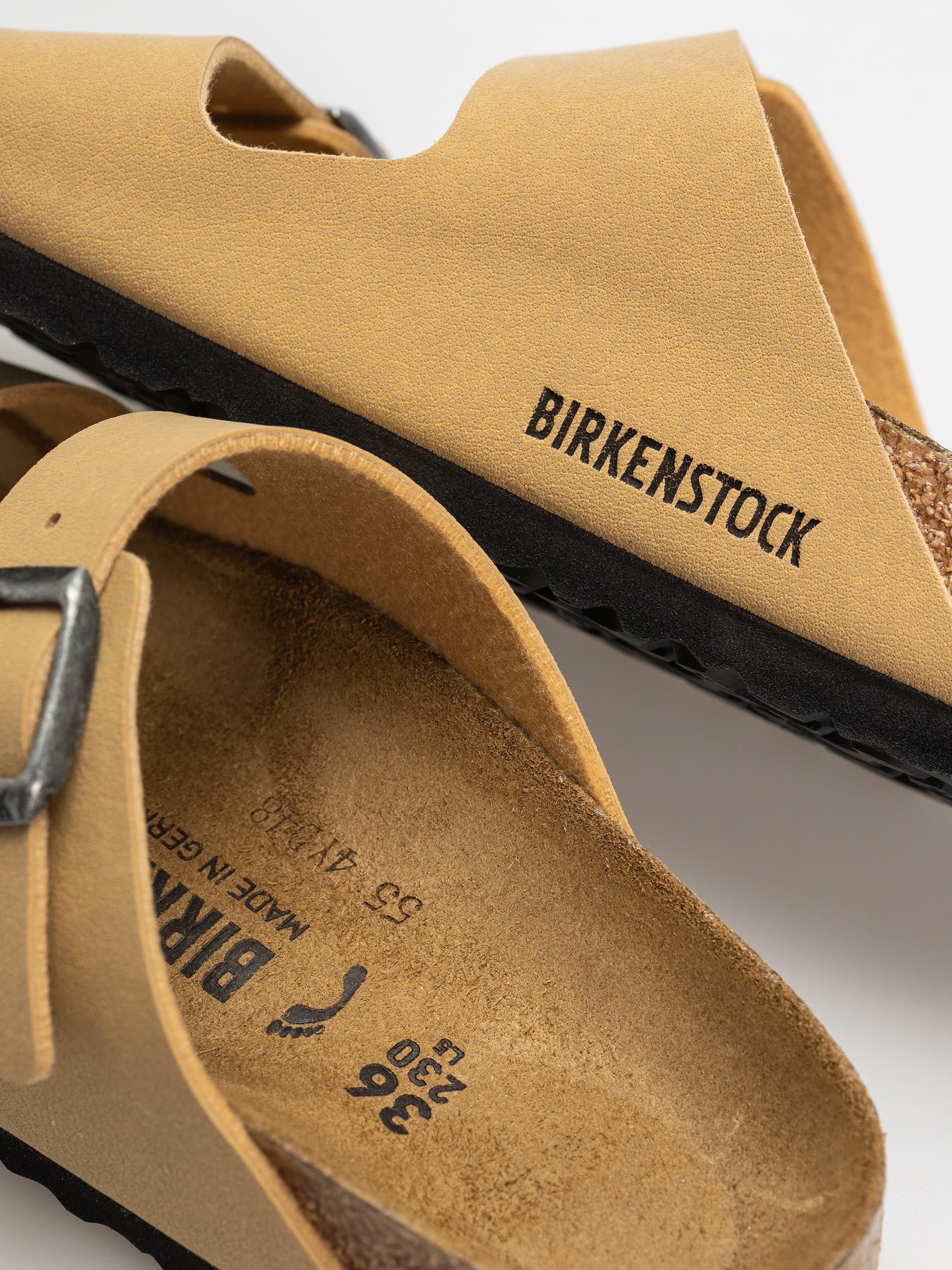 Plážovky Birkenstock Arizona Birkibuc Narrow Wmn (latte cream)