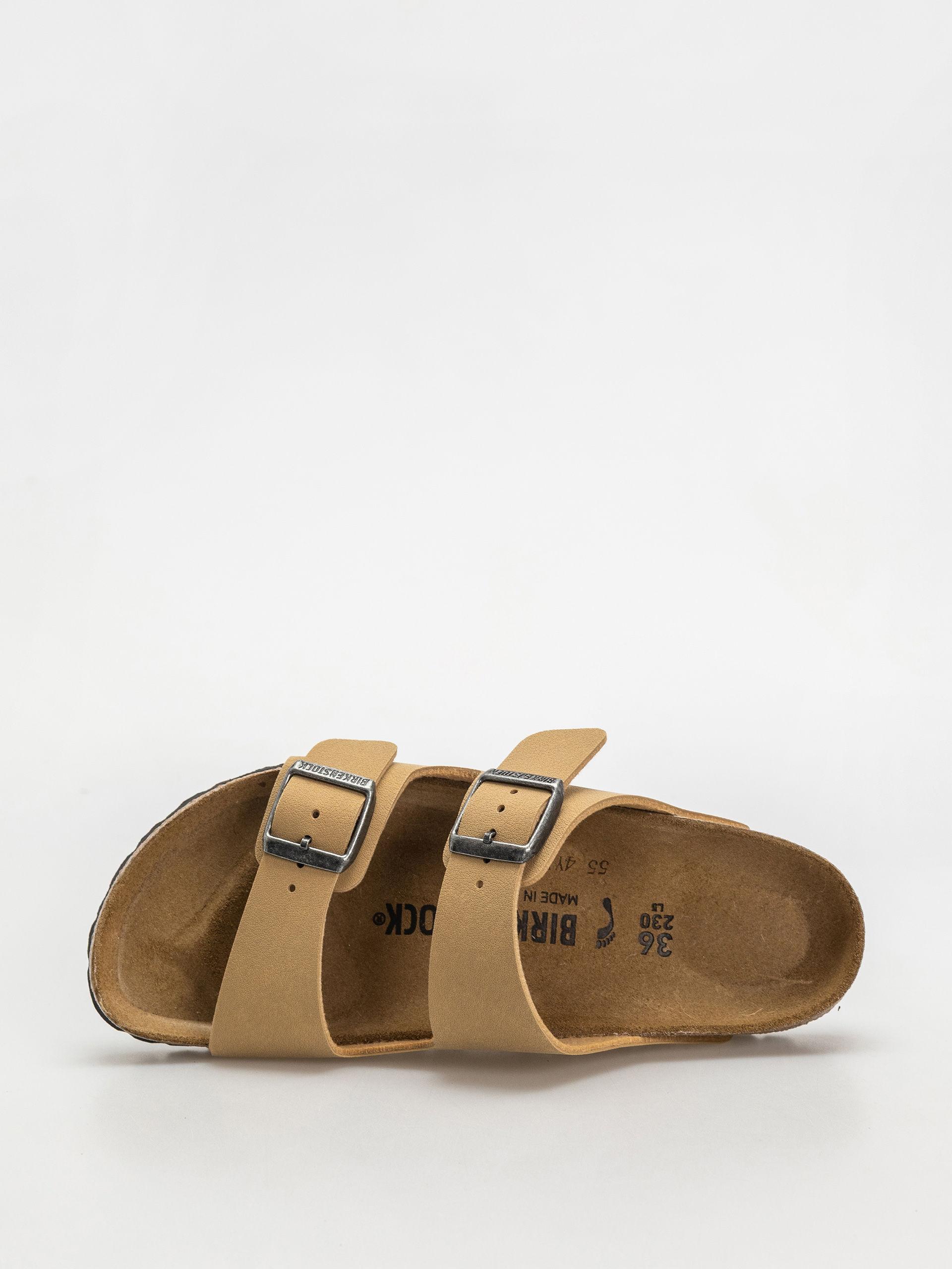 Plážovky Birkenstock Arizona Birkibuc Narrow Wmn (latte cream)