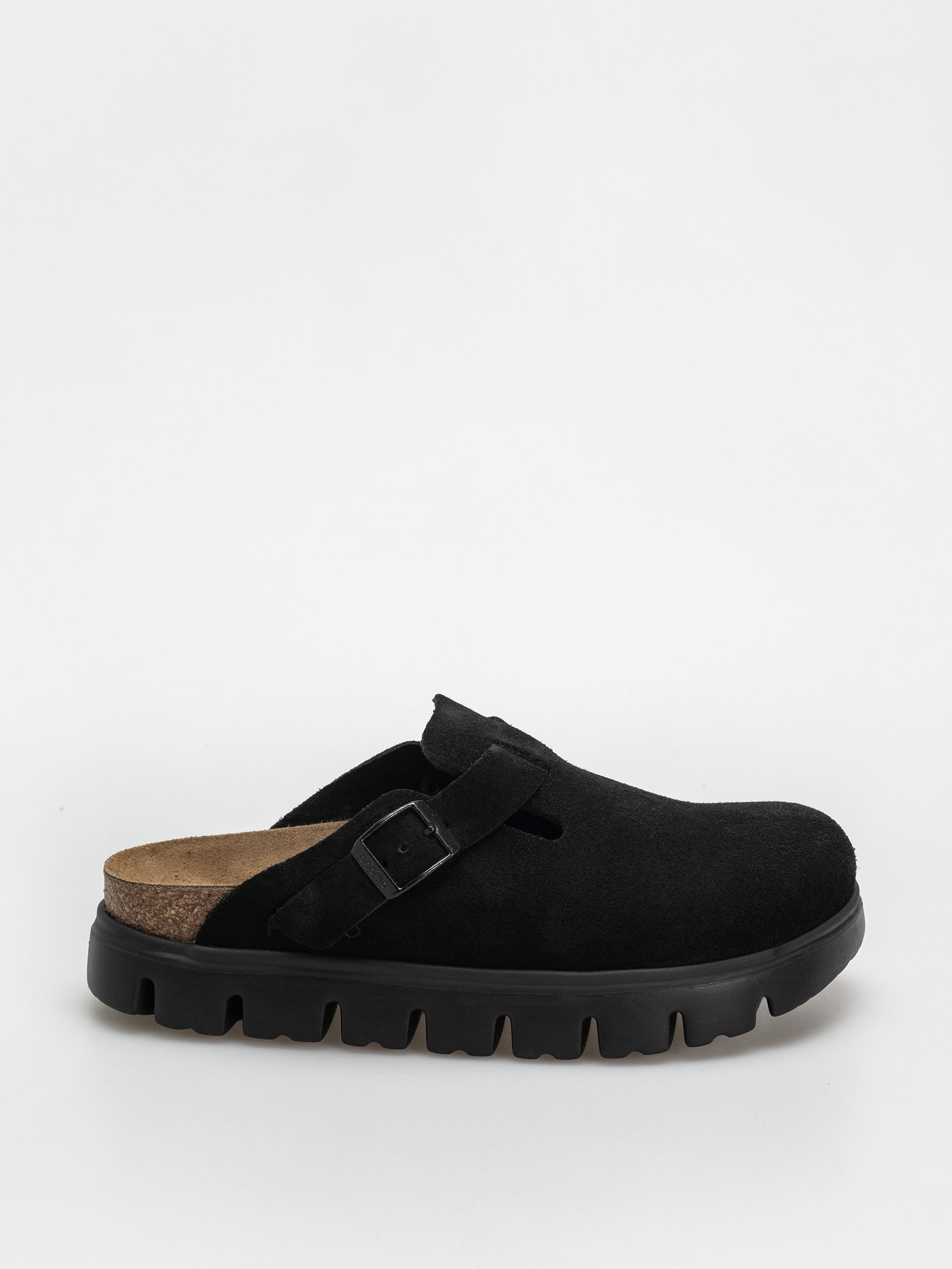 Plu00e1u017eovky Birkenstock Boston Chunky Suede Narrow Wmn (black/black)