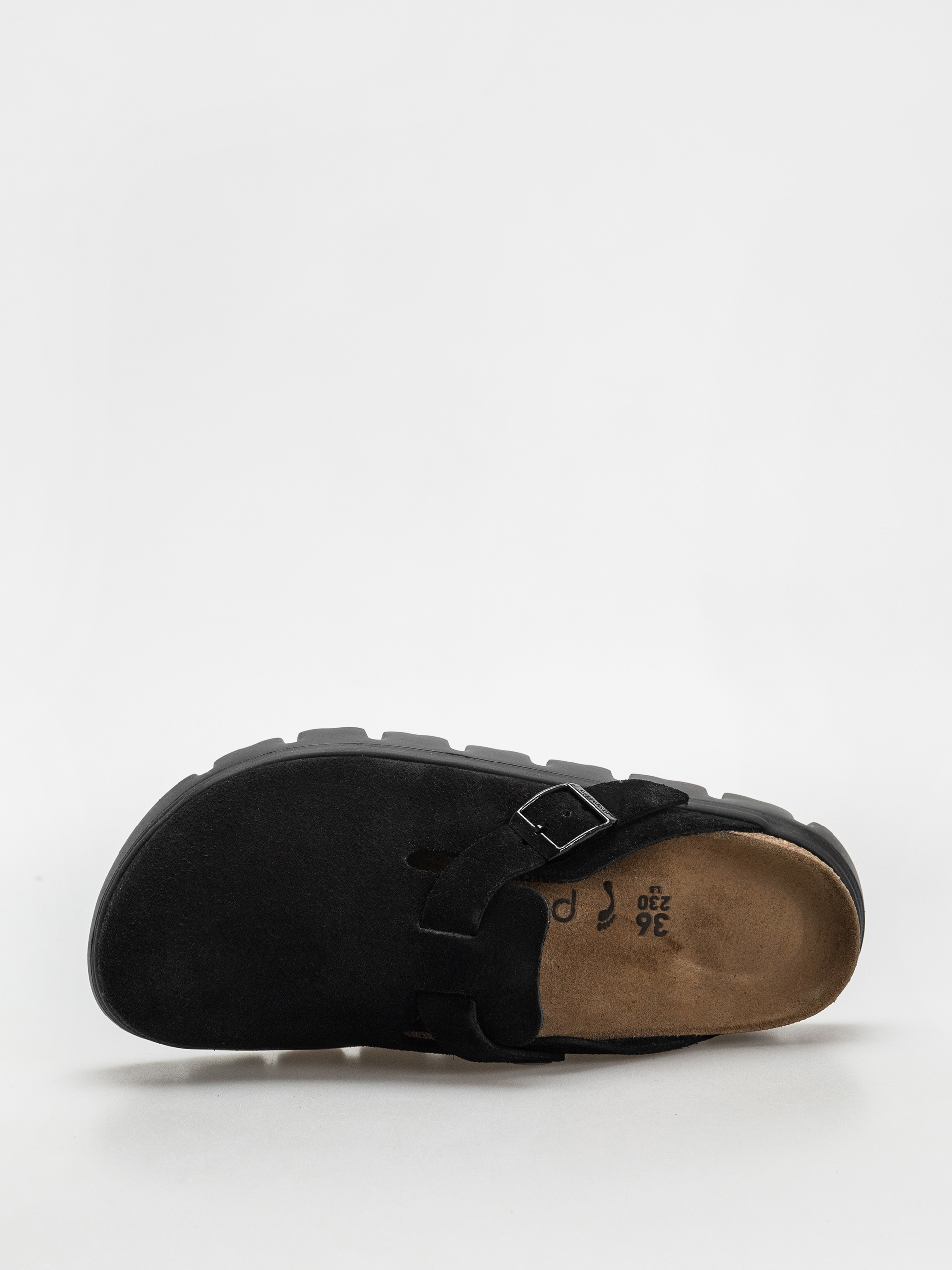 Plážovky Birkenstock Boston Chunky Suede Narrow Wmn (black/black)