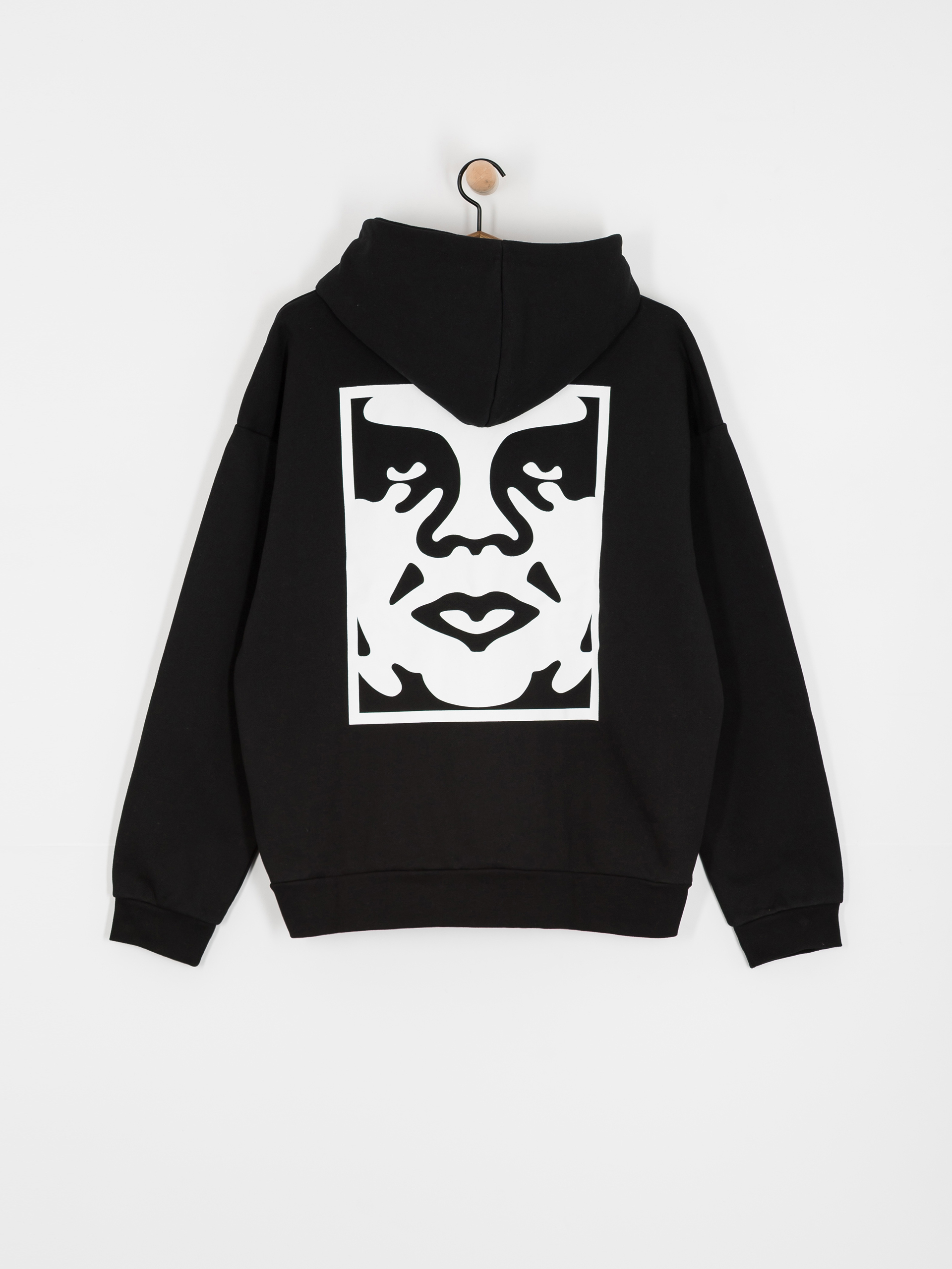 Mikina s kapucí OBEY Bold Icon Extra Heavy HD (black)