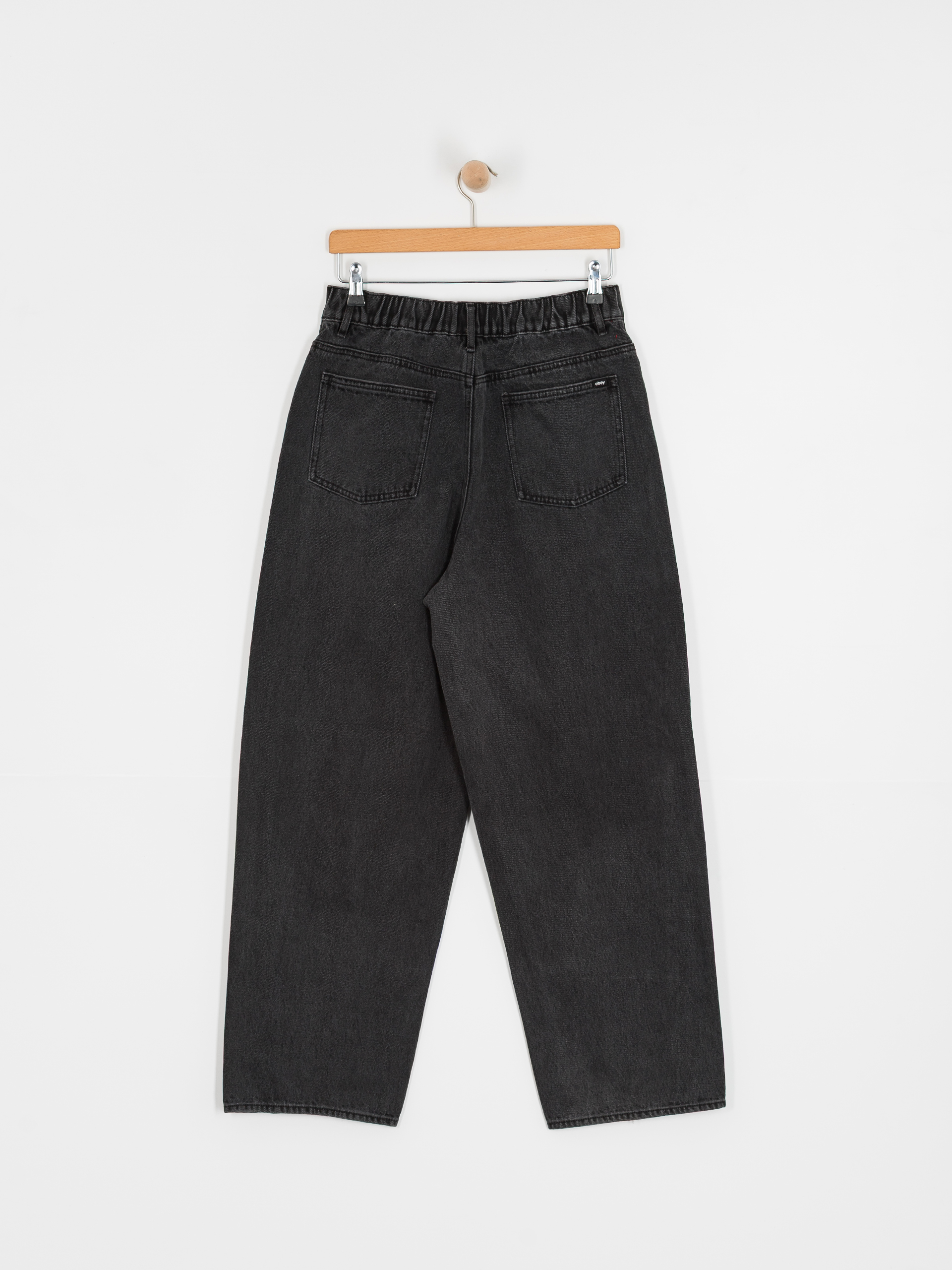 Kalhoty OBEY Leah III Baggy Denim Wmn (black ash)