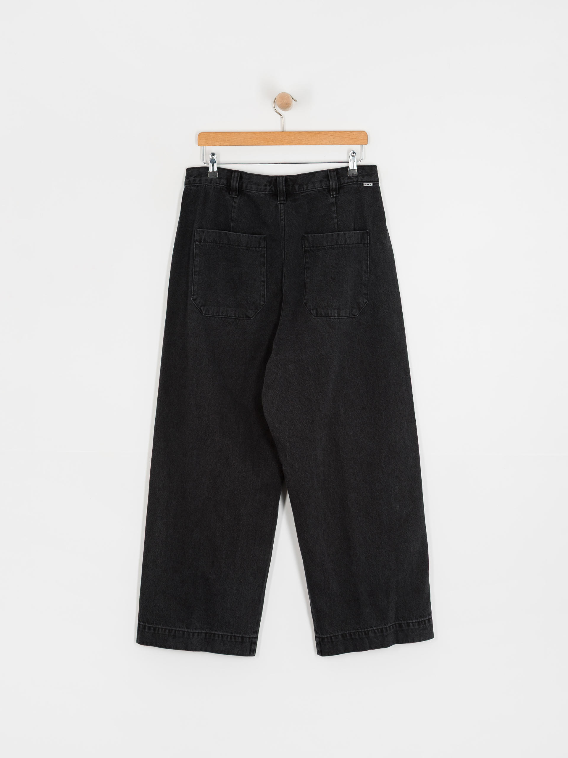 Kalhoty OBEY Oliver Denim Pleated (faded black)