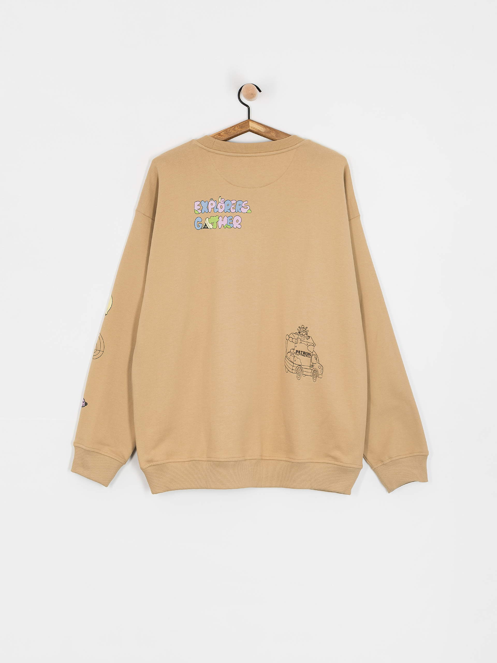 Mikina The North Face Mountain Cleanup Oversized (khaki stone)