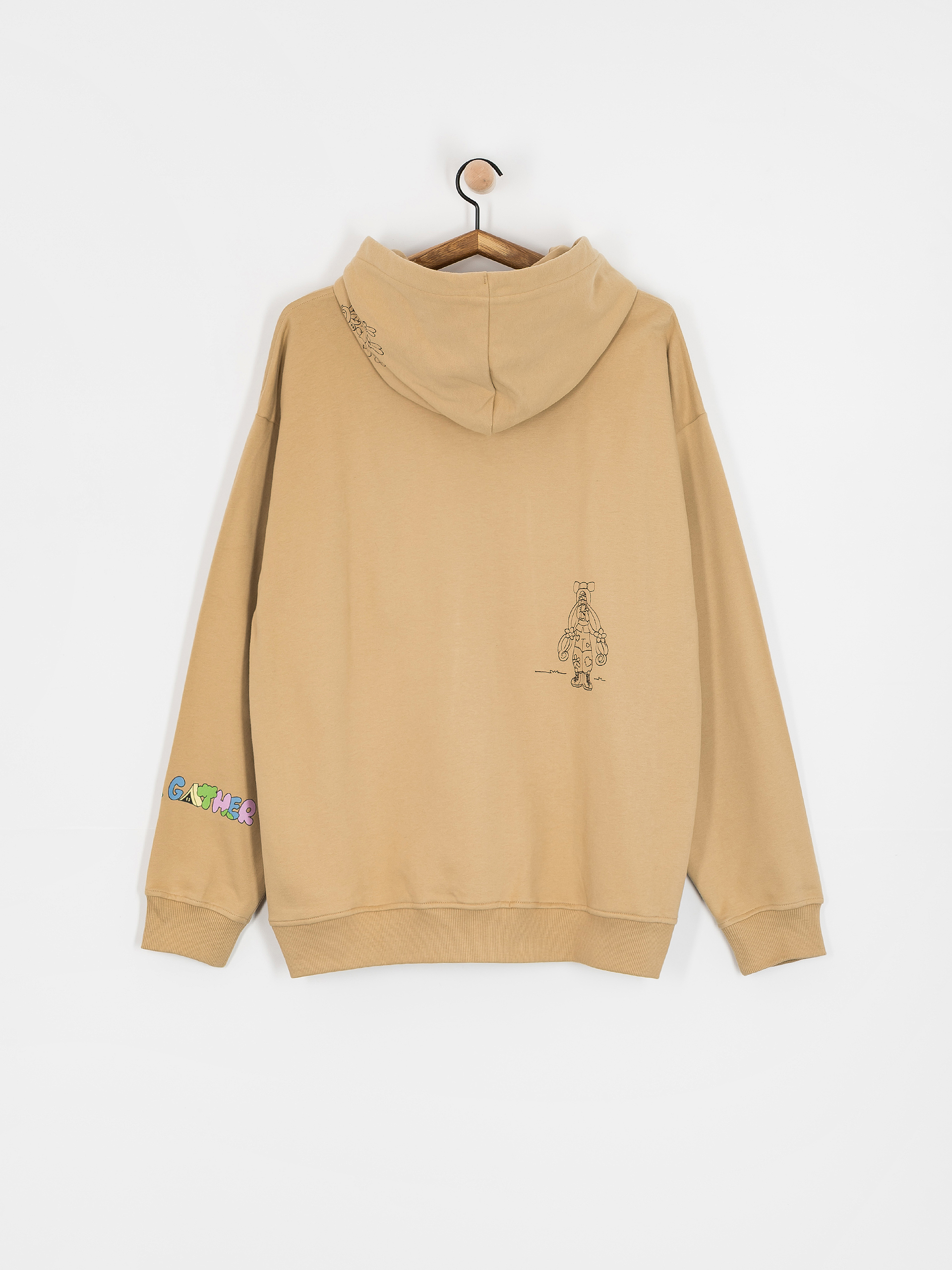 Mikina s kapucí The North Face Mountain Cleanup Oversized HD (khaki stone)